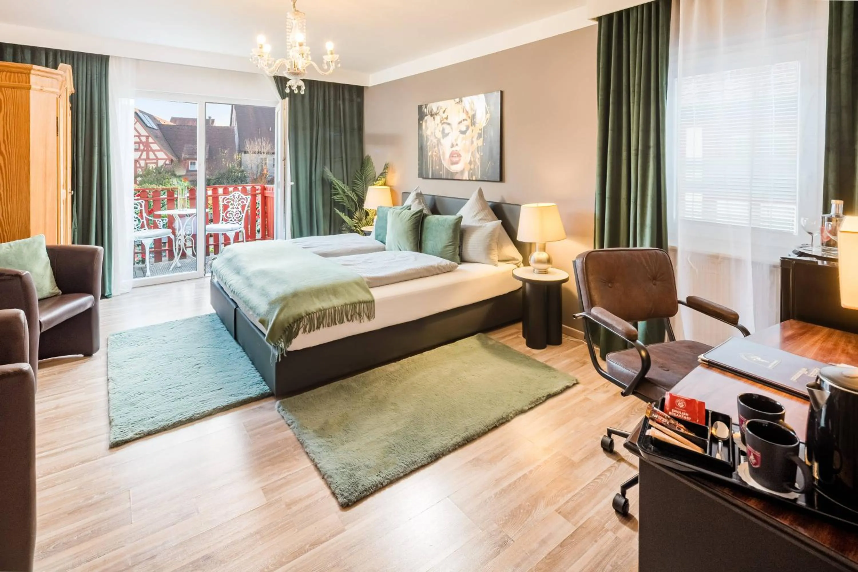 Bed in Hotel Nürnberger Hof in Altdorf