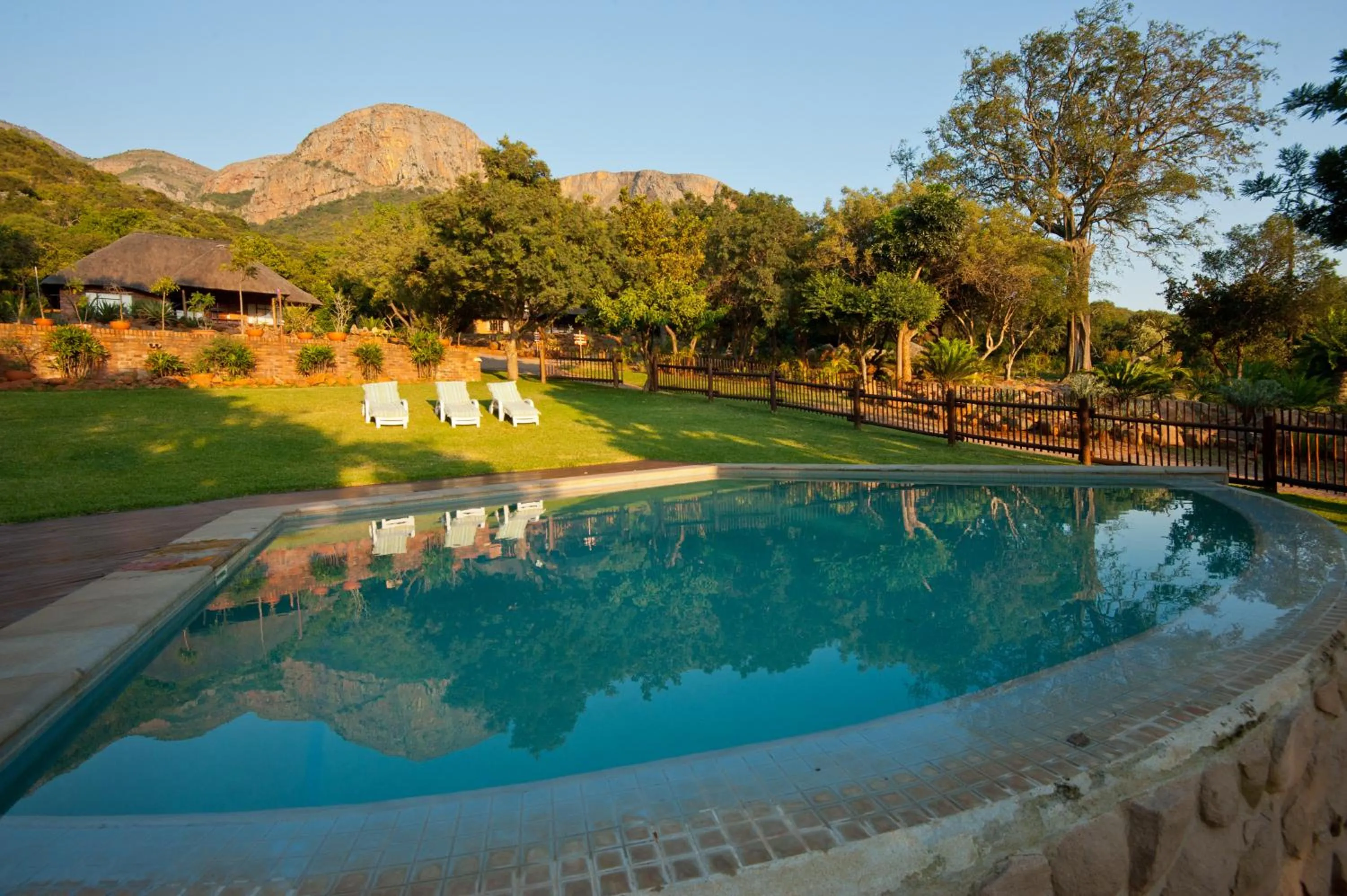 Swimming pool in Amafu Forest Lodge