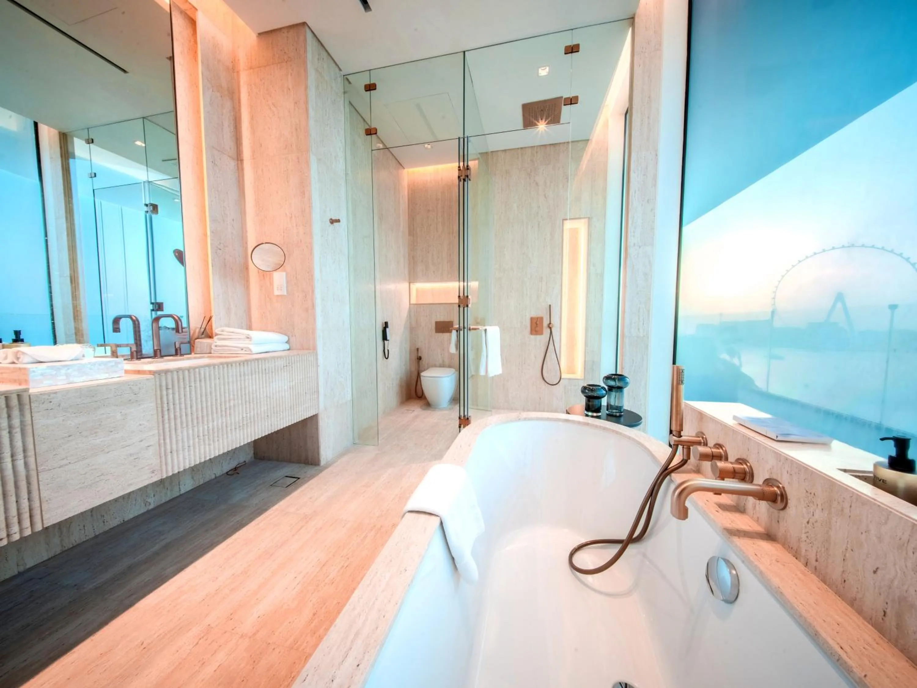Bathroom, Bed in FIVE Luxe