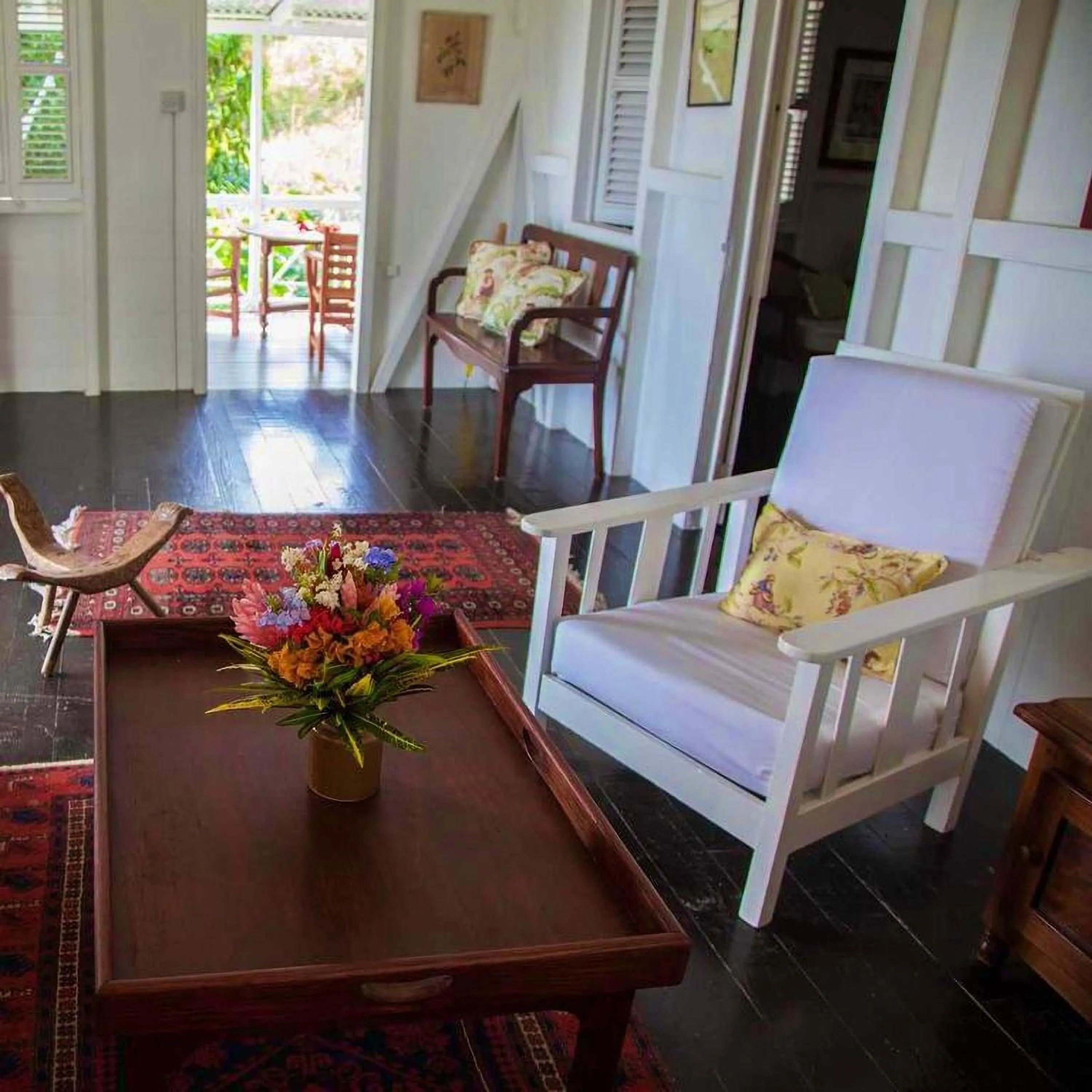 Living room in Hermitage Nevis