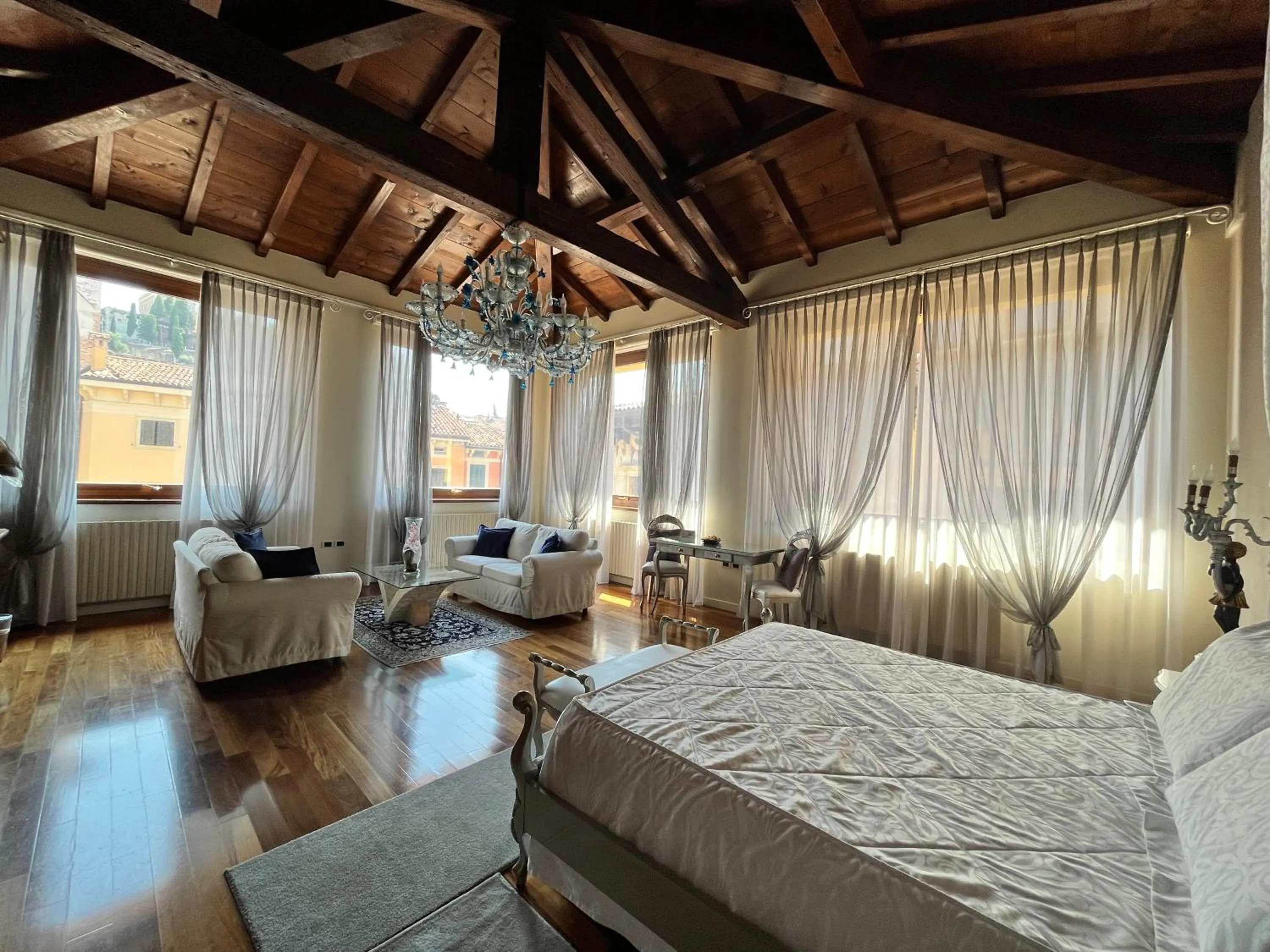 Bed in Relais Ponte Pietra