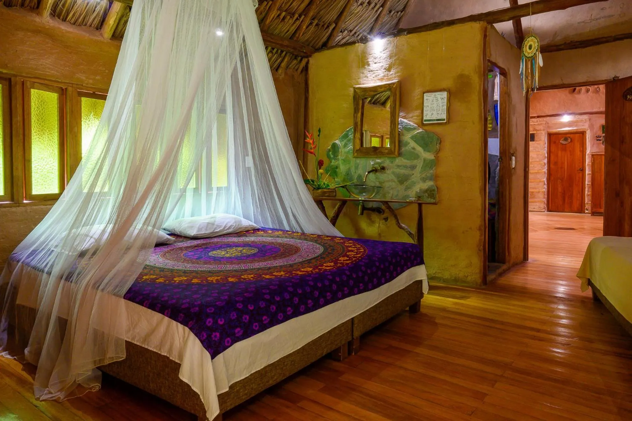 Bedroom, Bed in Ecolodge Cosmogénesis
