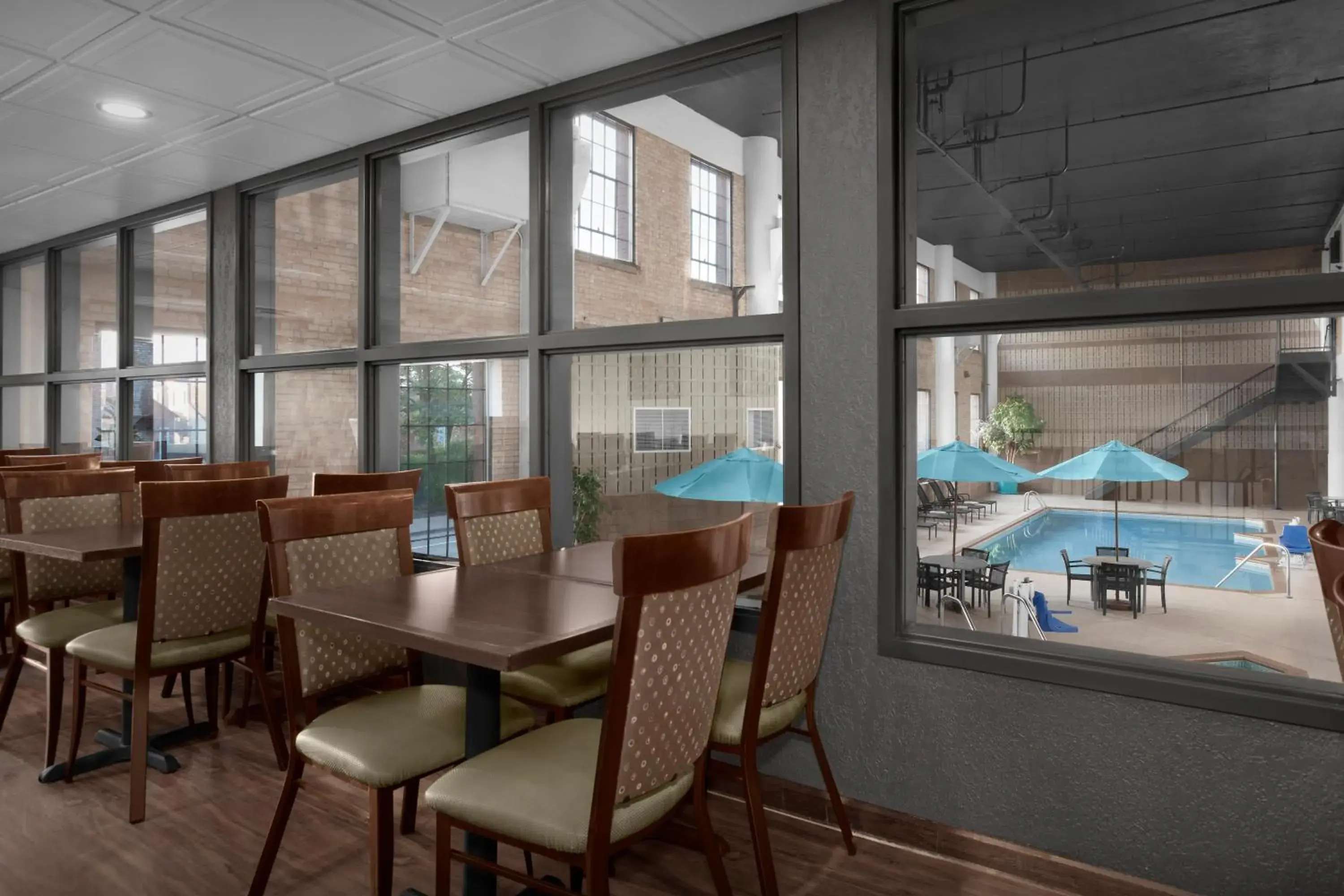 Pool view in The Suites Hotel at Waterfront Plaza Pool view in The Suites Hotel at Waterfront Plaza