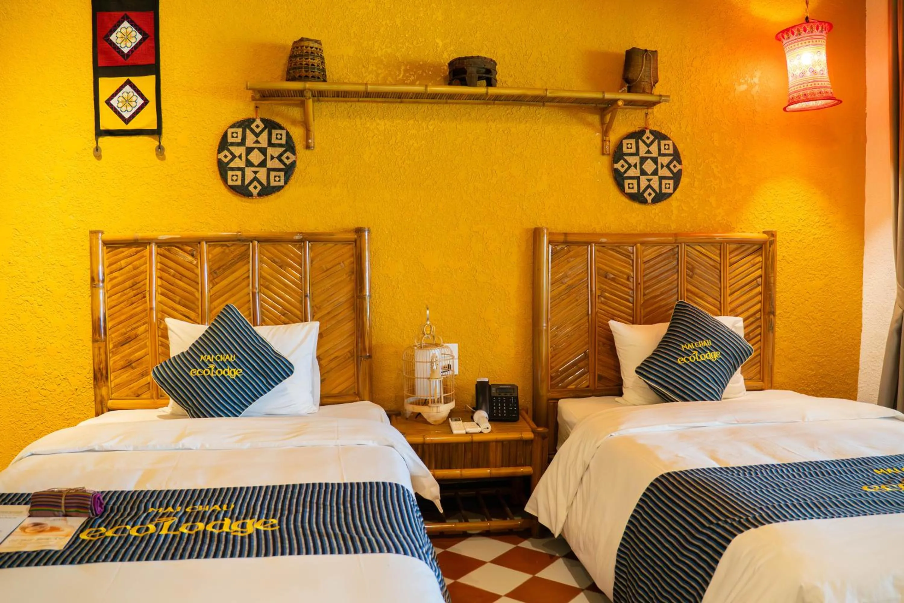 Bed in Mai Chau Ecolodge