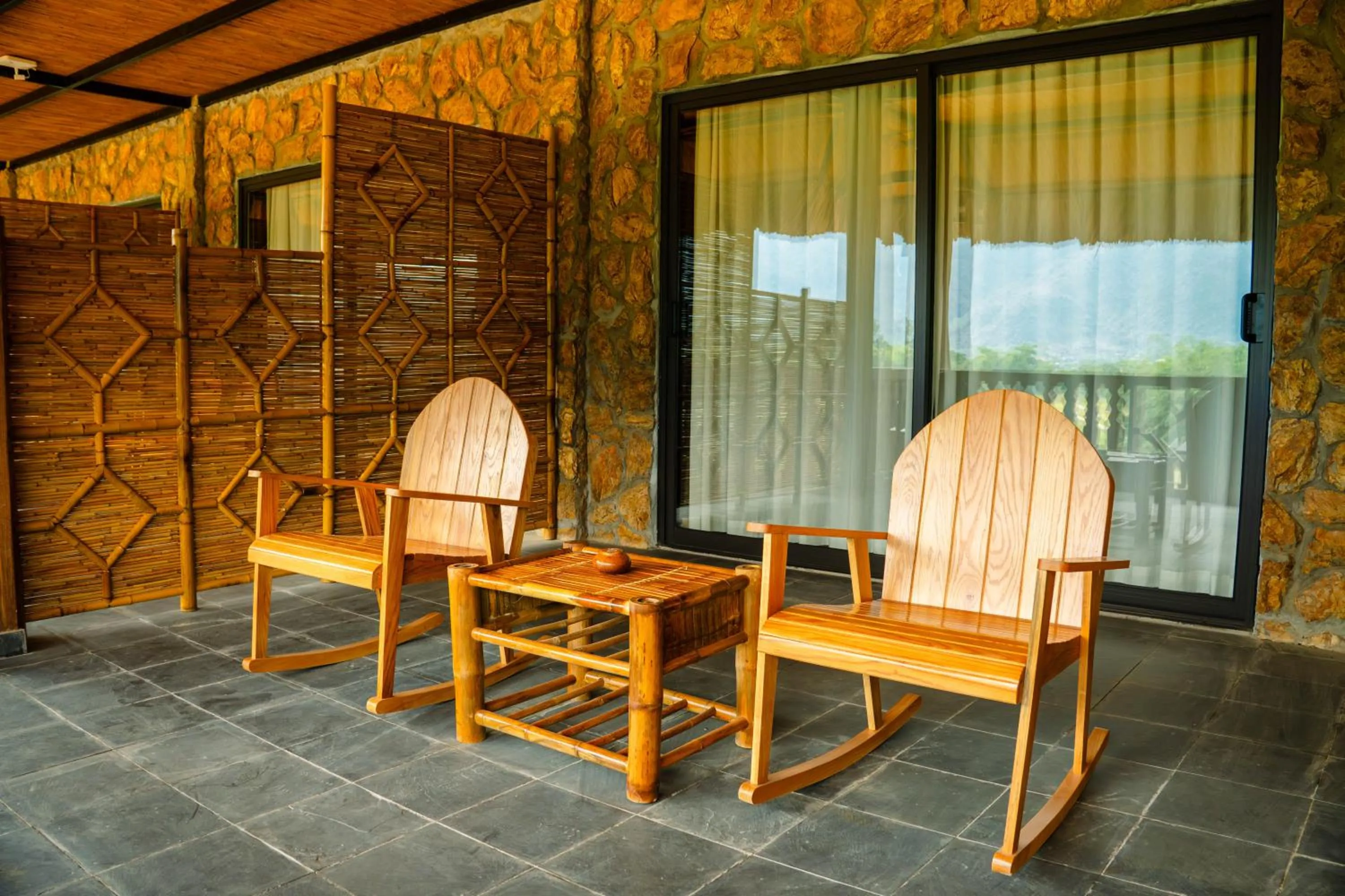 Balcony/Terrace in Mai Chau Ecolodge