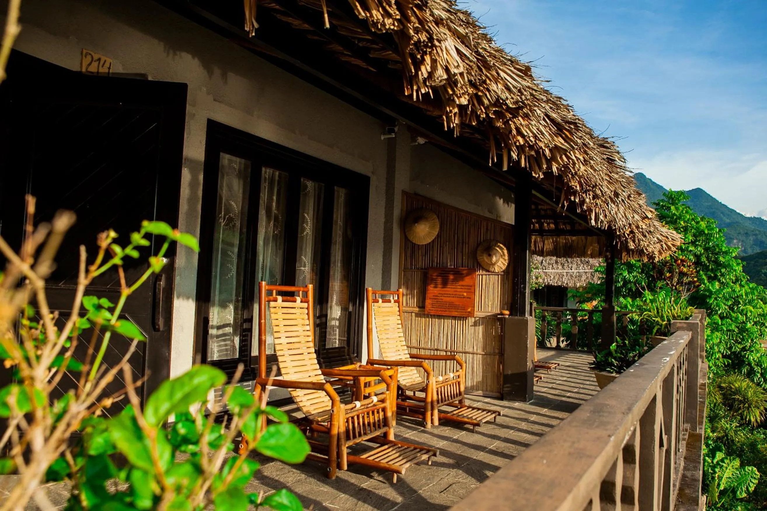 Balcony/Terrace in Mai Chau Ecolodge