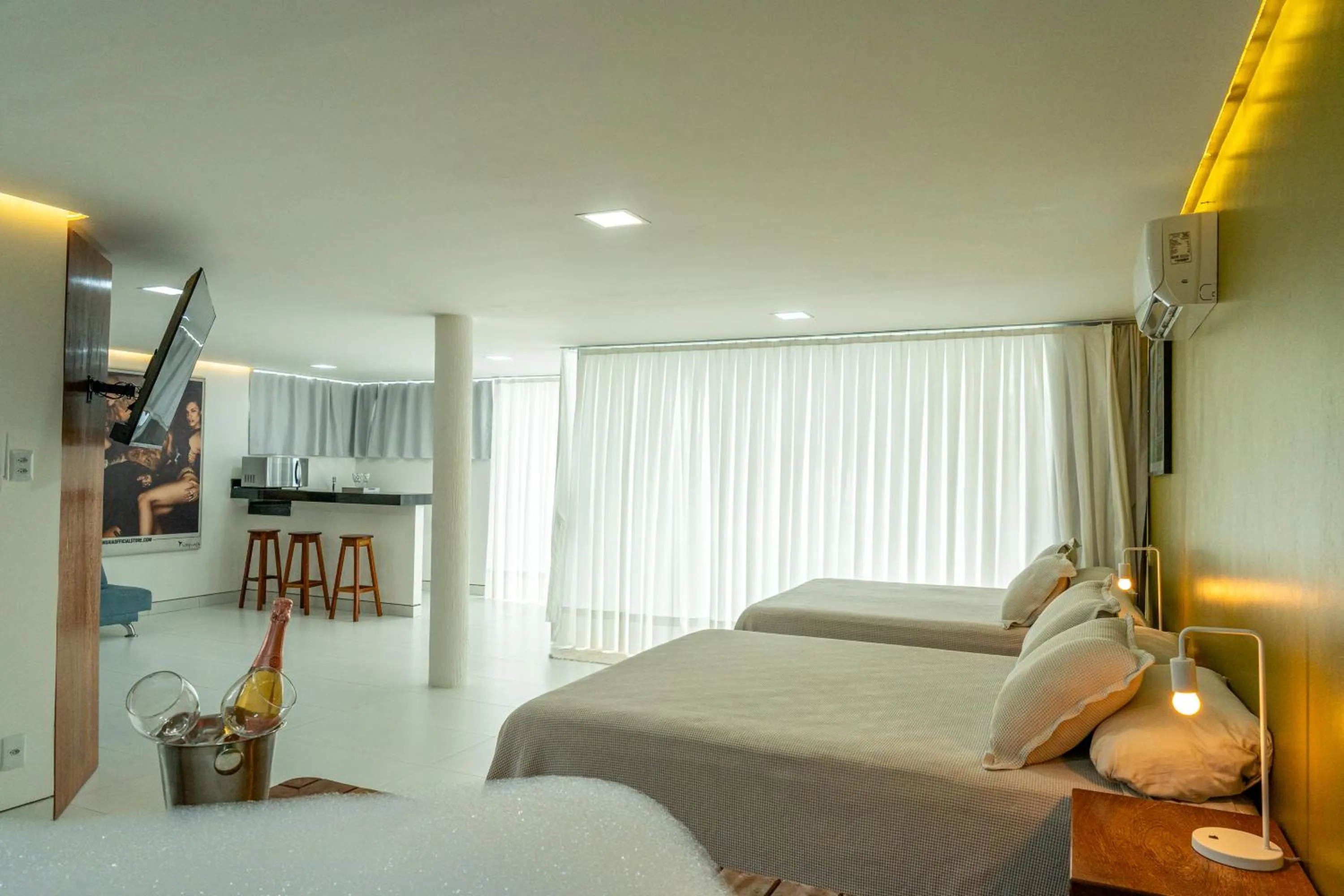 Bed in Pousada Corais de Ibiza
