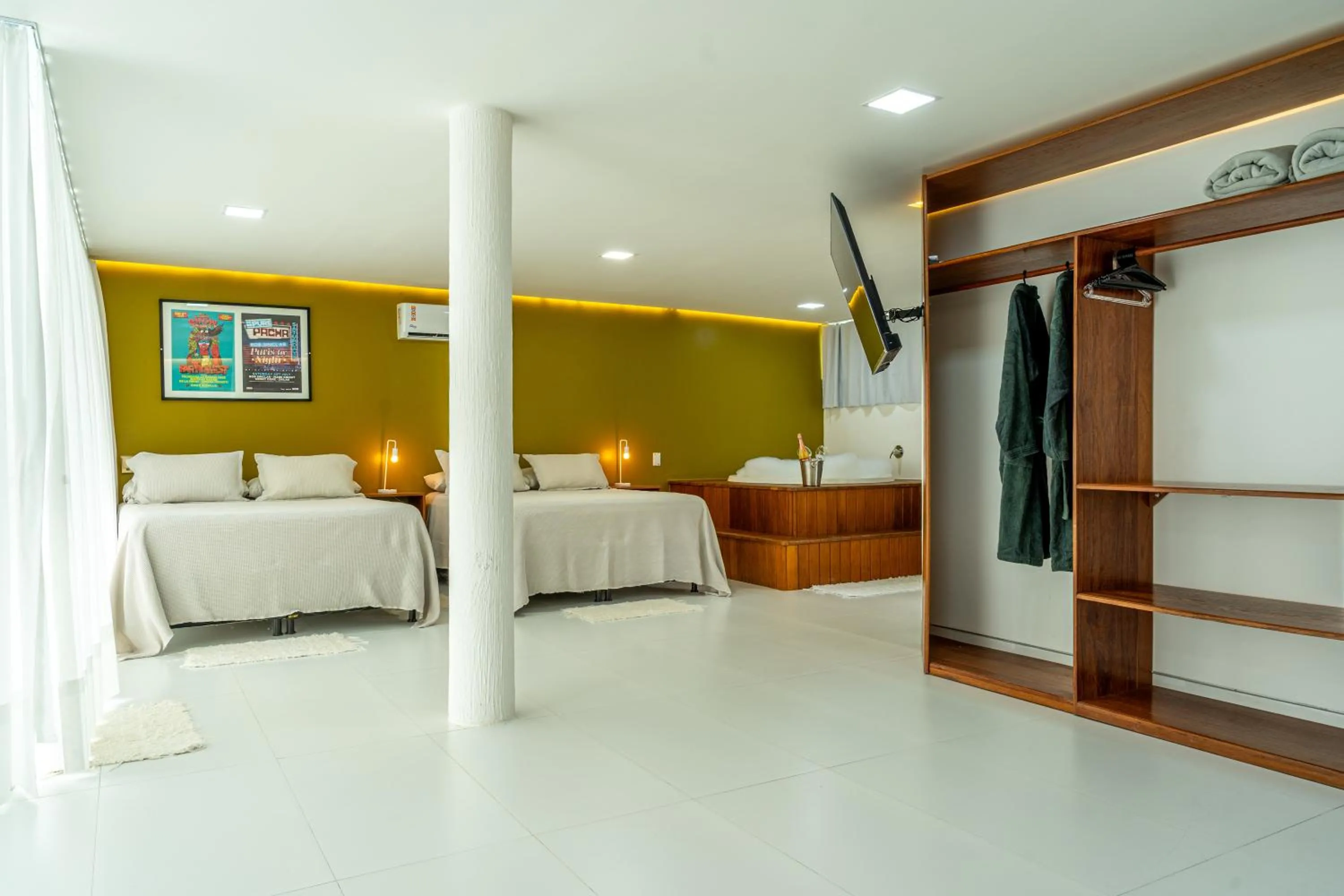 Bed in Pousada Corais de Ibiza