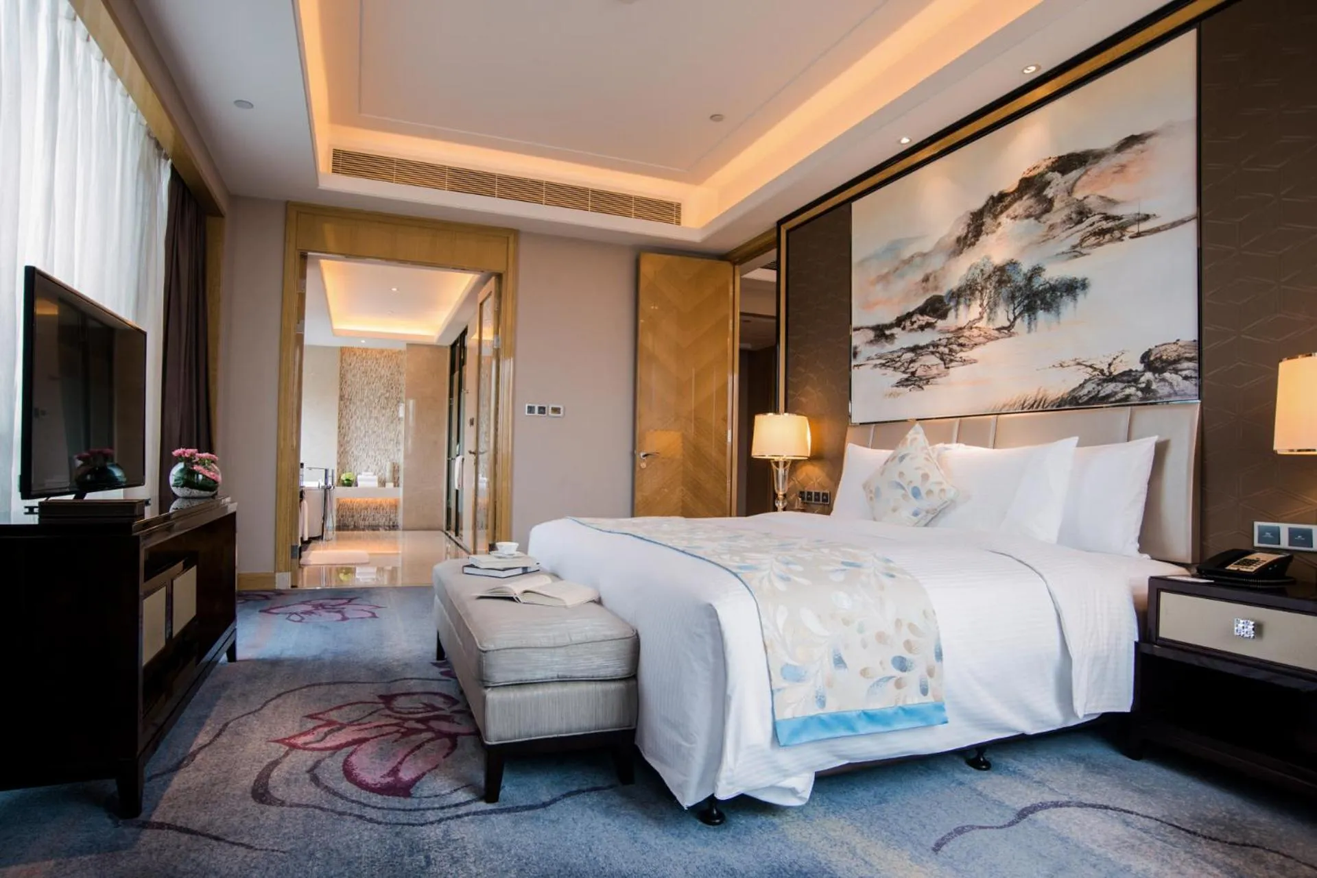 Bedroom, Bed in Wanda Realm Guangzhou Zengcheng