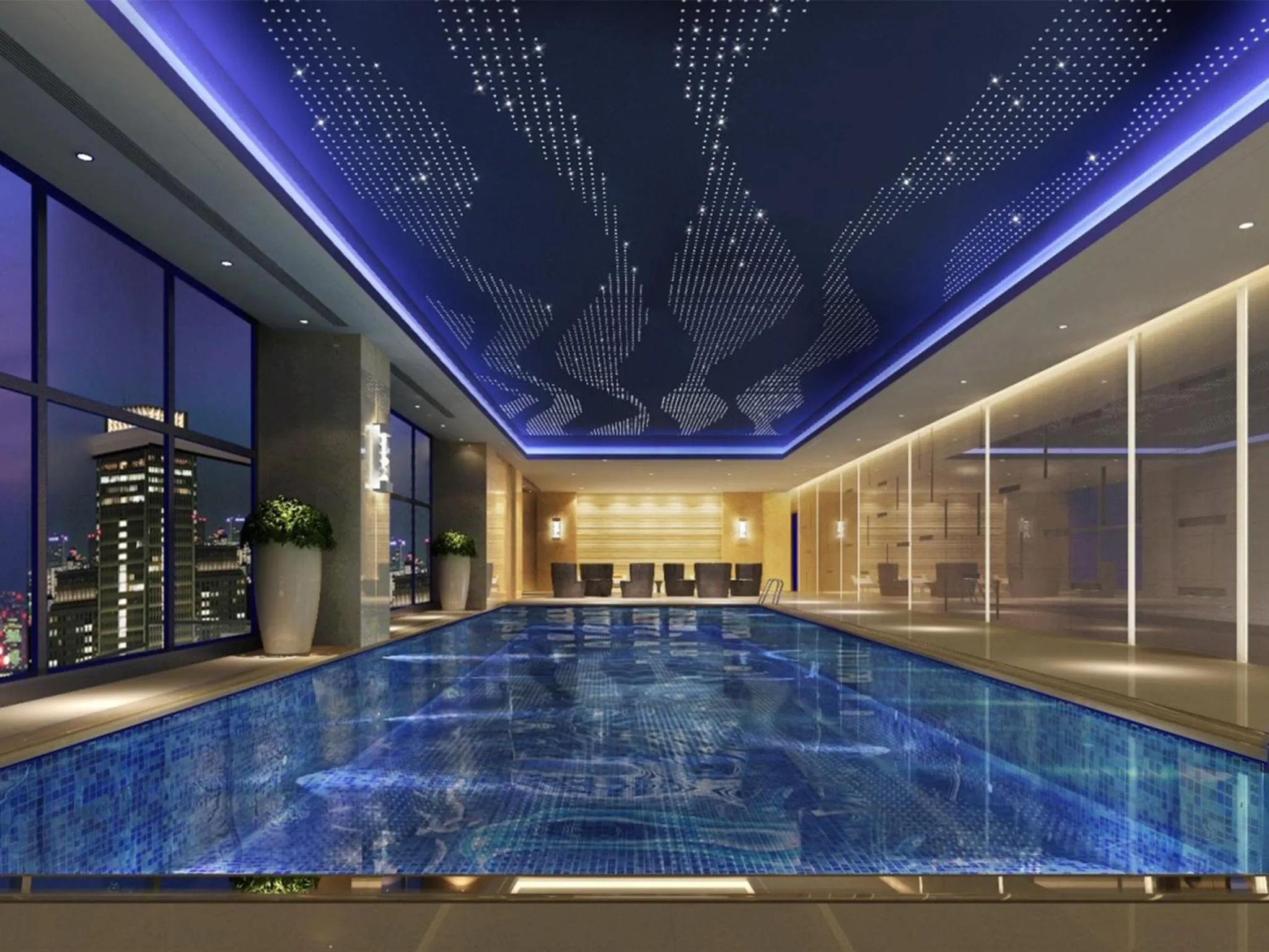 Swimming pool in Wanda Realm Guangzhou Zengcheng