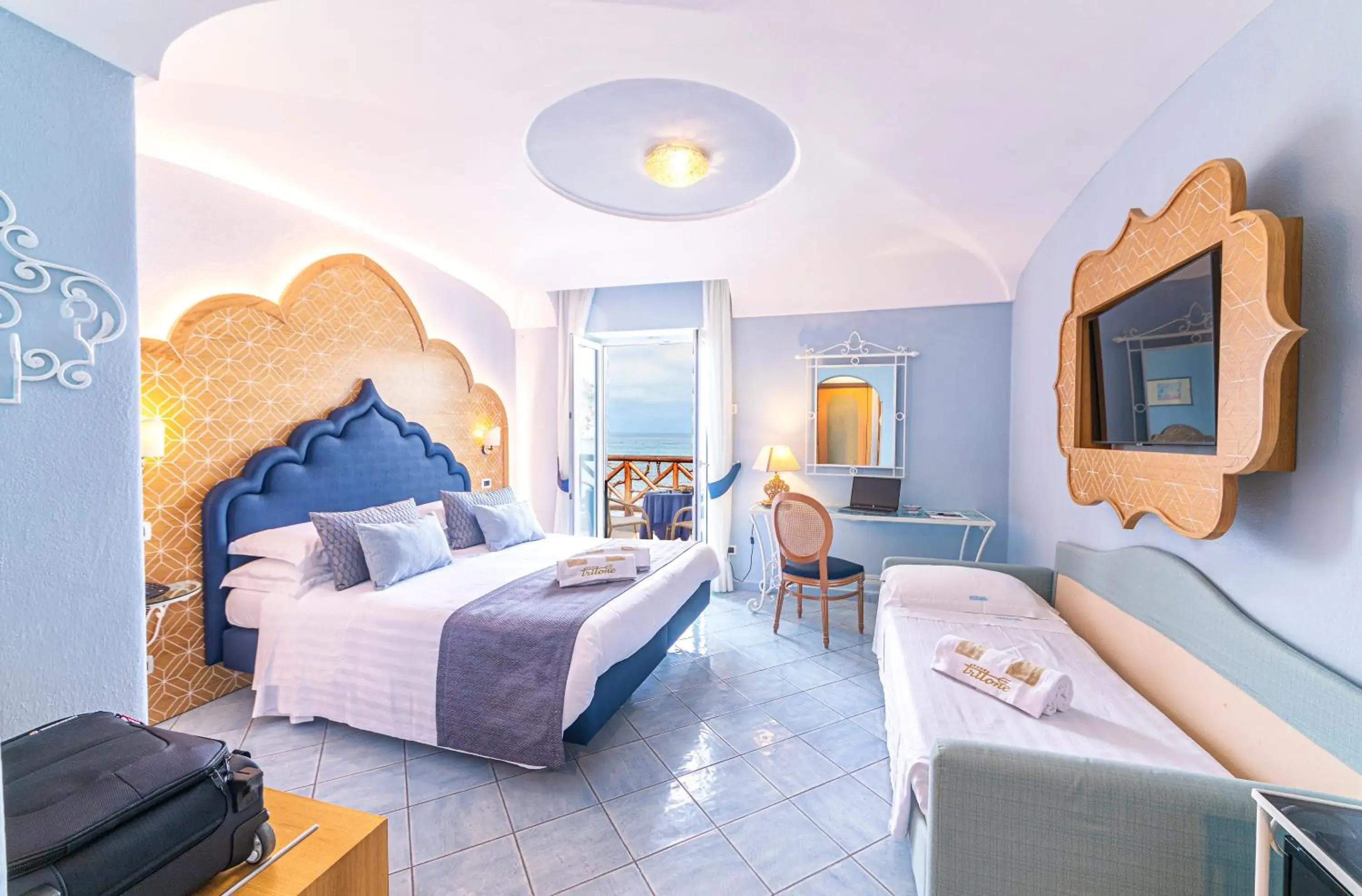 Bed in Hotel Terme Tritone Resort & Spa Bed in Hotel Terme Tritone Resort & Spa