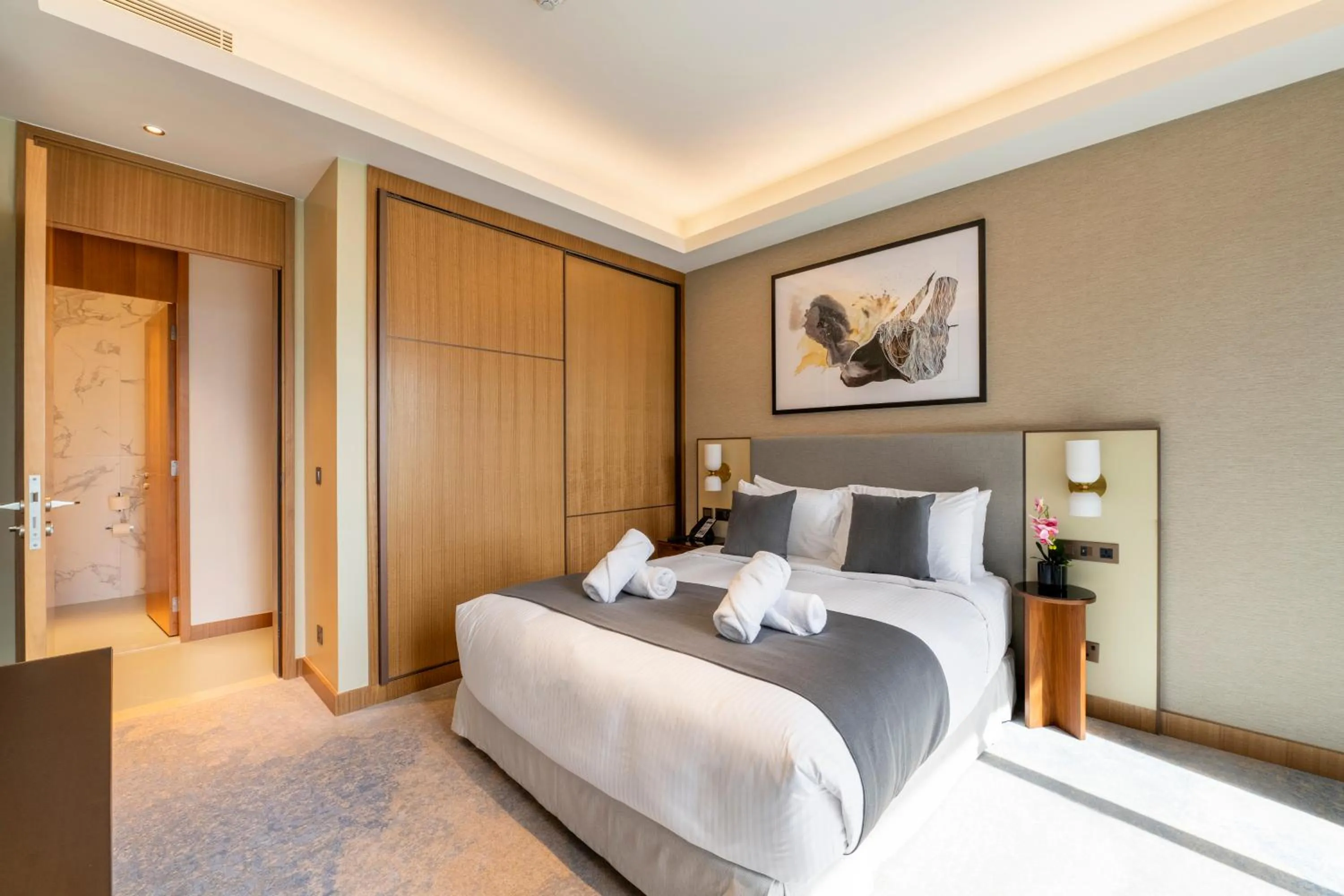 Bed in Address Dubai Opera Residences
