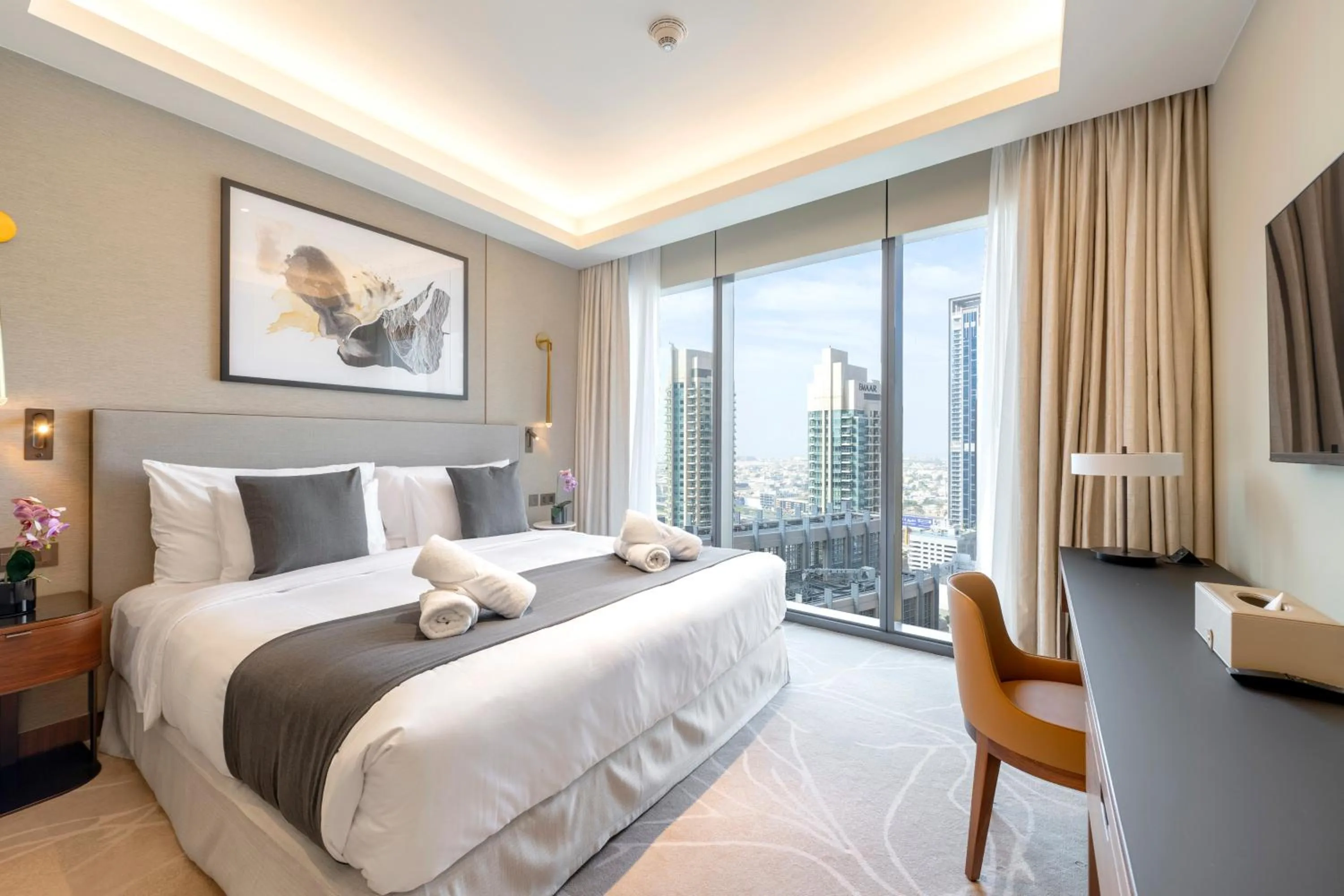 Bed in Address Dubai Opera Residences