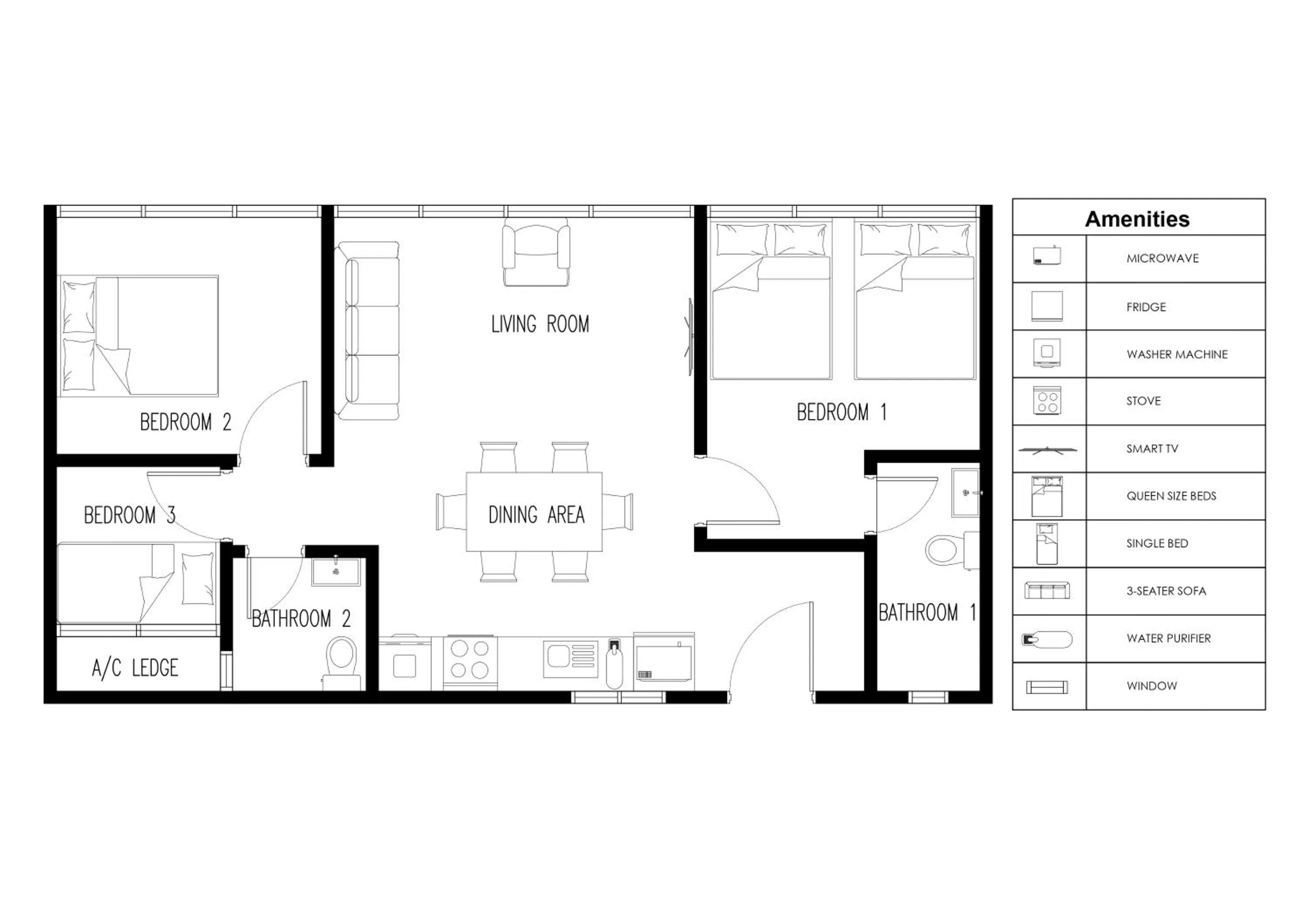 Floor plan in Urban Suites, Classic Collection by Stellar ALV