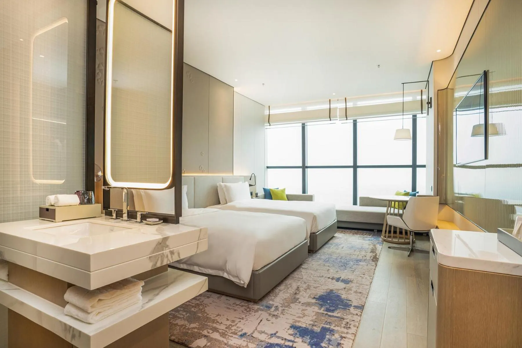 Bed in Wyndham Foshan Nanhai