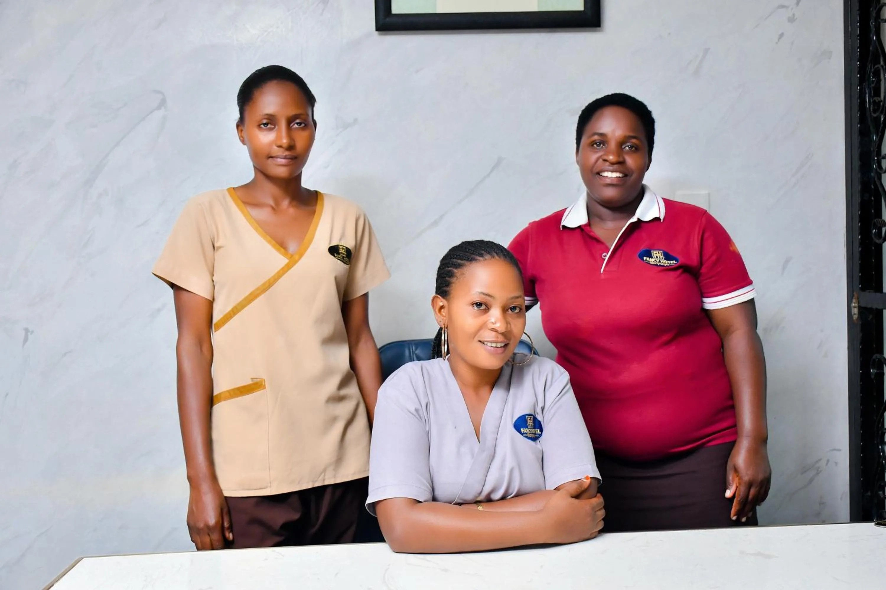 Staff in Fancy Hotel Munyonyo