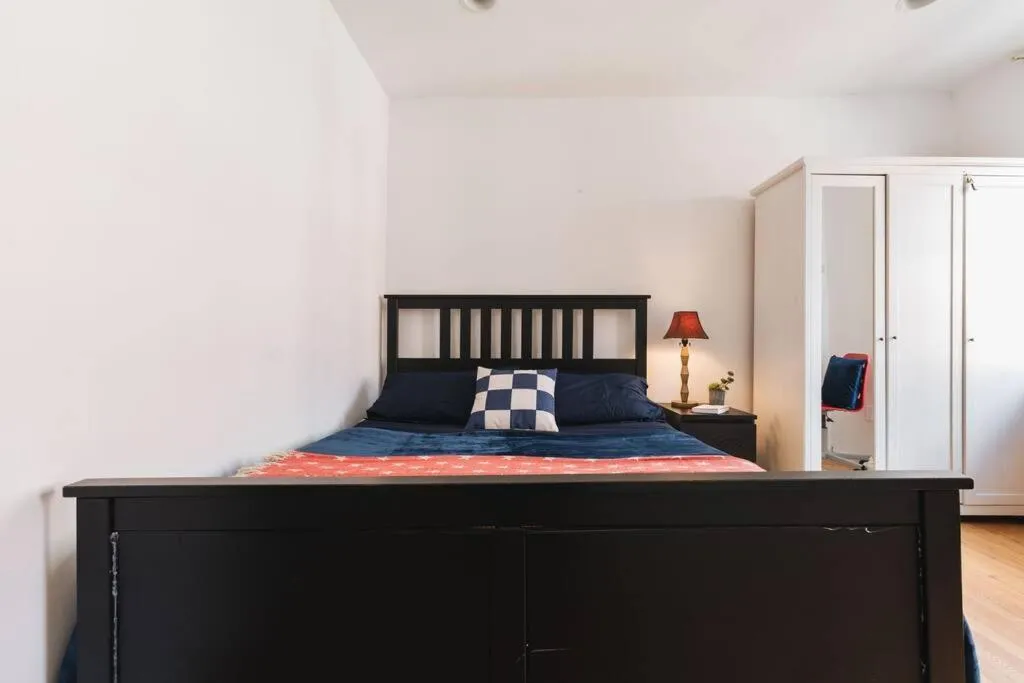Bedroom, Bed in East Village Townhouse