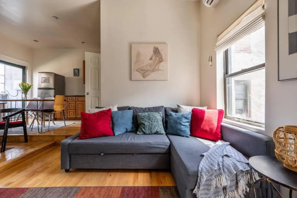 Seating area in East Village Townhouse