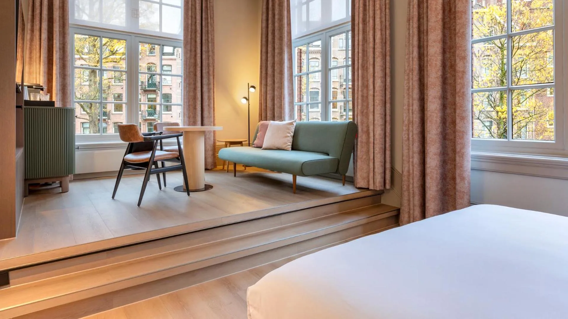 Bed in The College Hotel Amsterdam, Autograph Collection