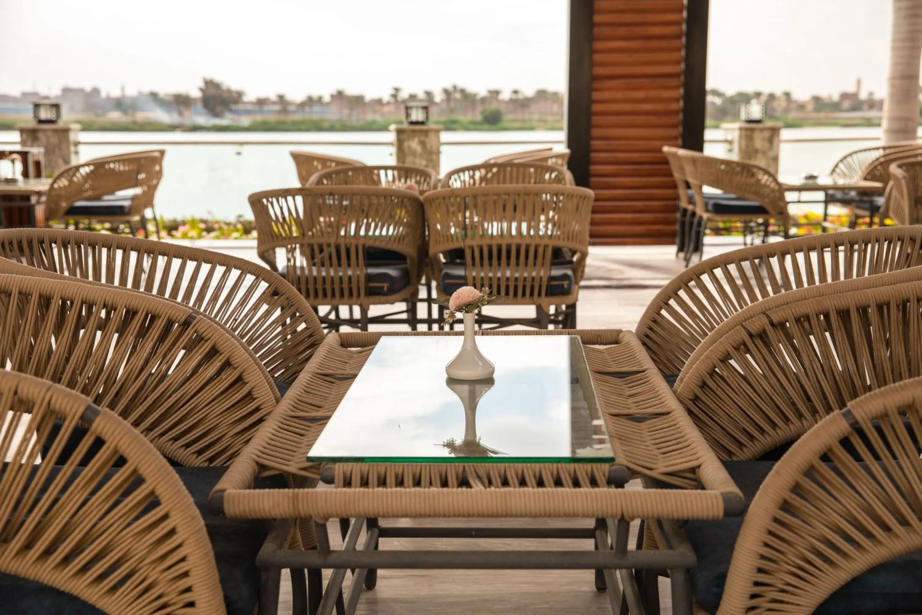 Seating area in Nile Club hotel