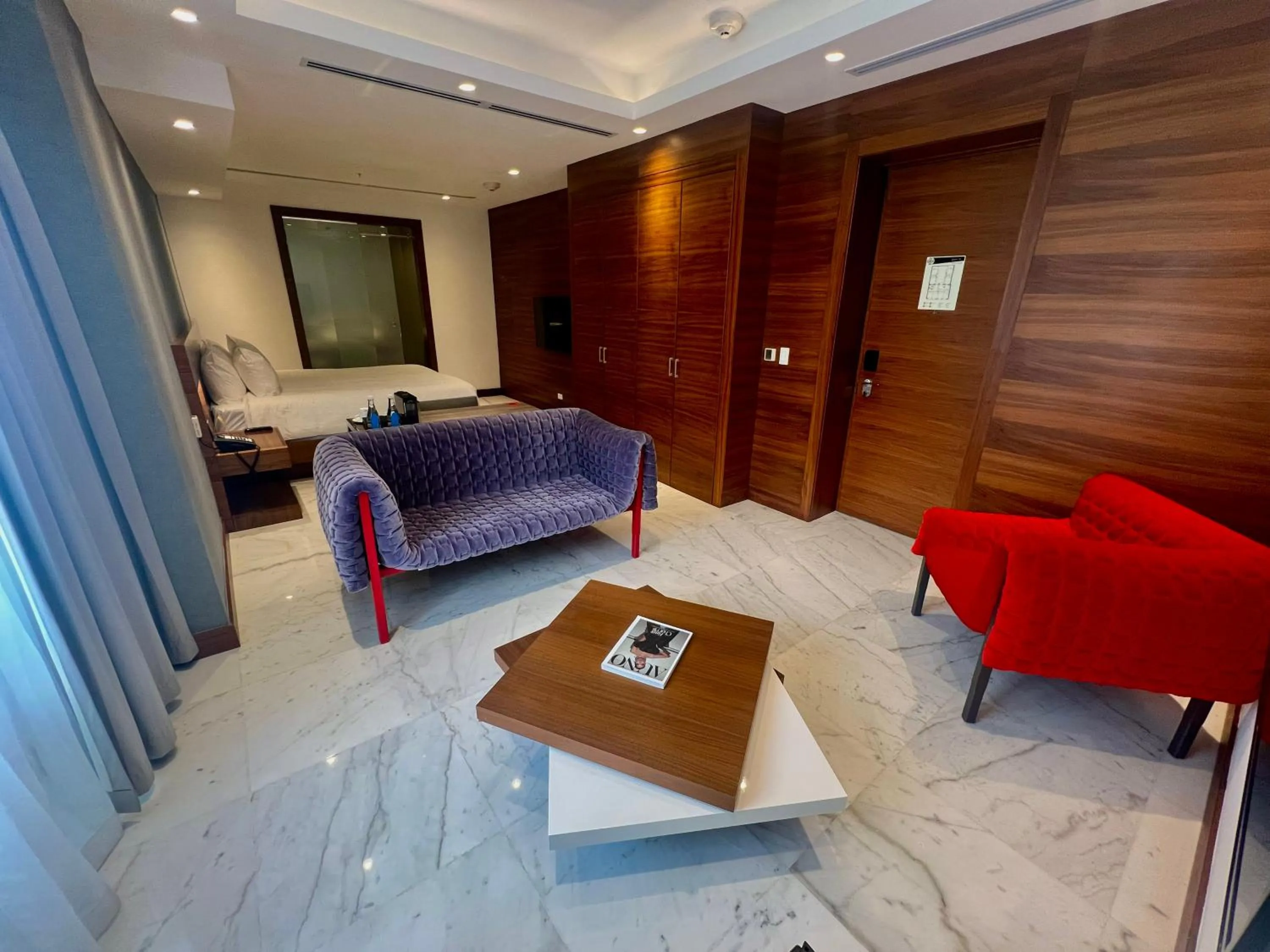 Living room, Bed in Hotel San Felipe