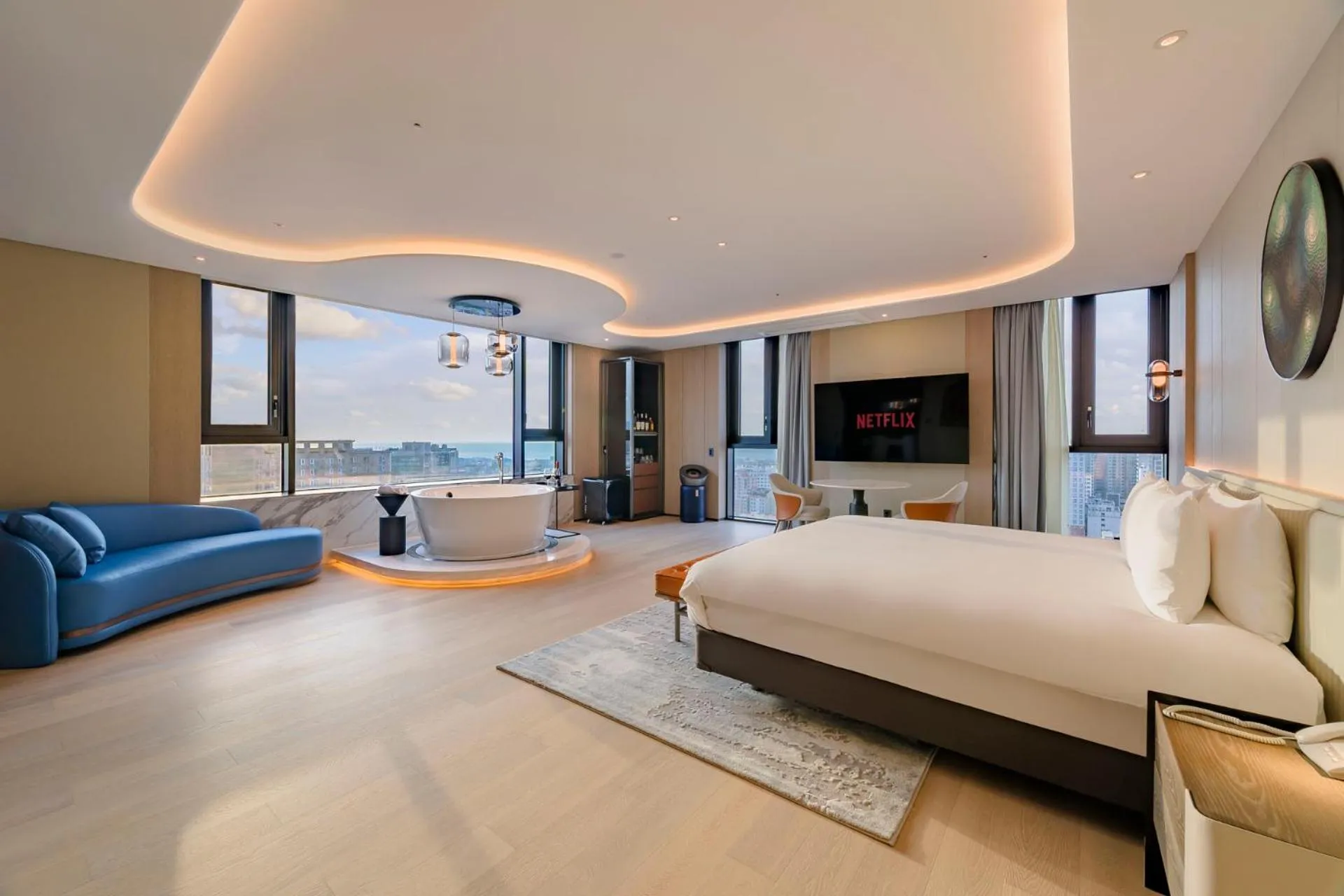 Decorative detail, Bed in Jeju Bolton Hotel