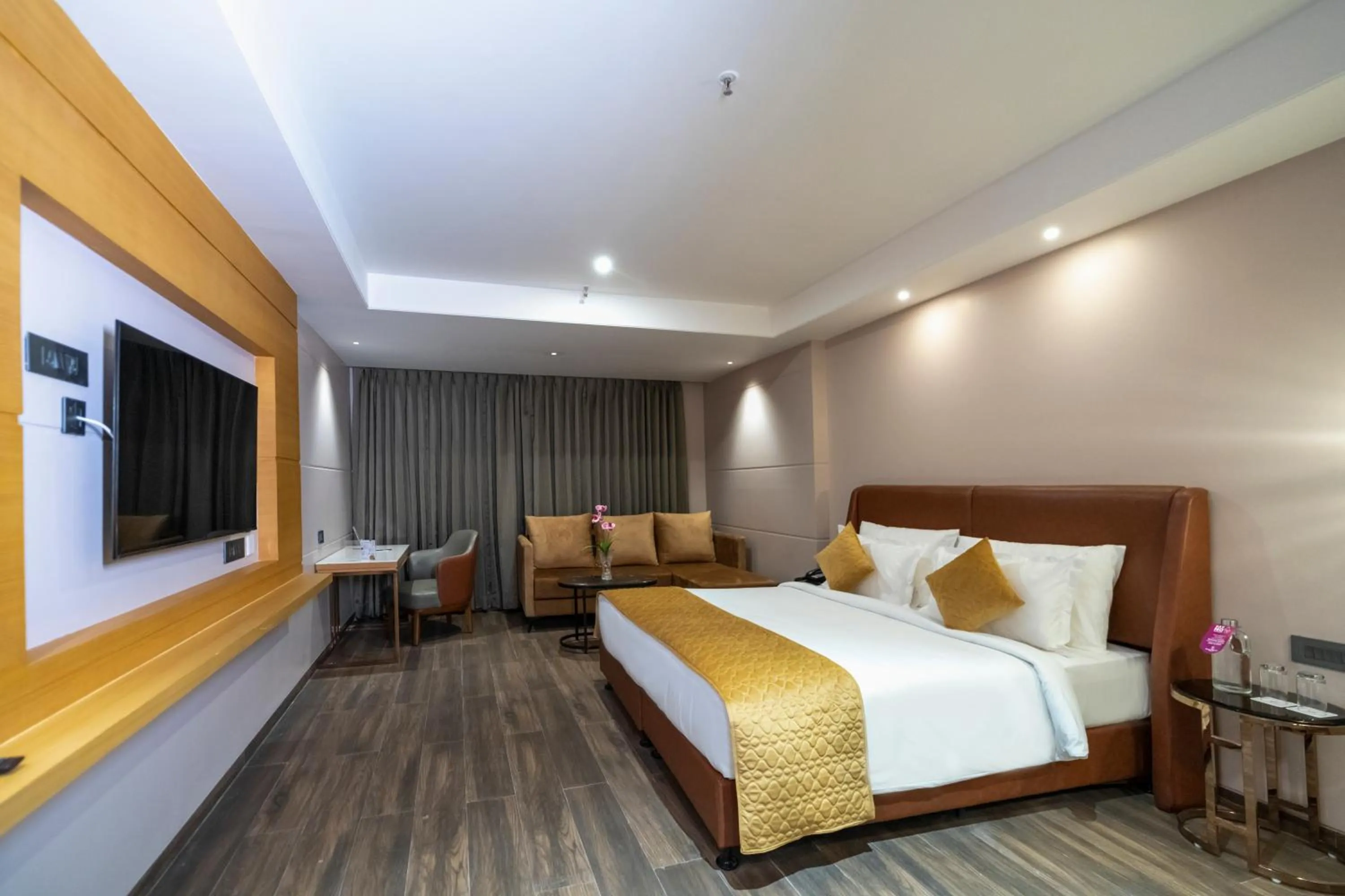 Communal lounge/ TV room, Bed in Regenta Inn Bhavani Nellore By Royal Orchid Hotels