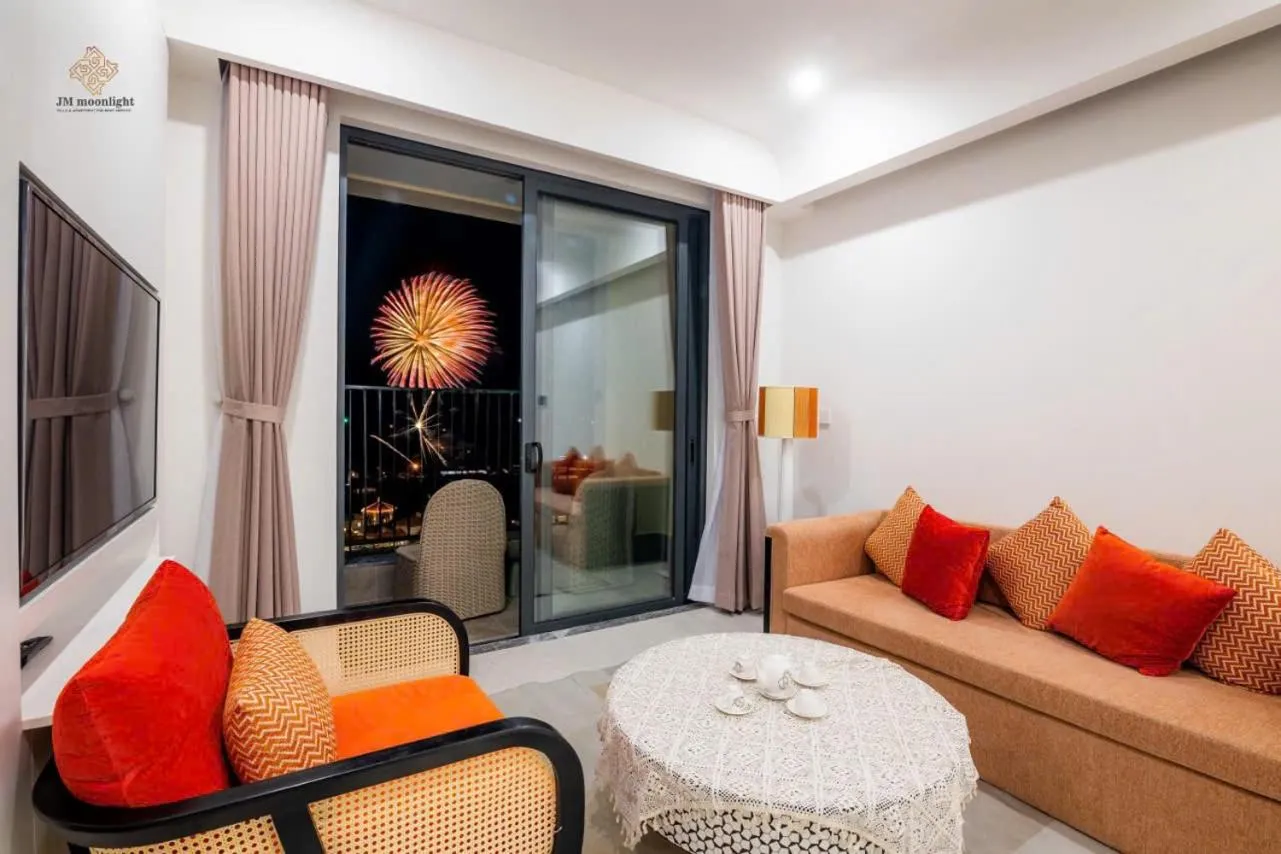 Living room in Rosie Hillside Seaview Phu Quoc Apartment