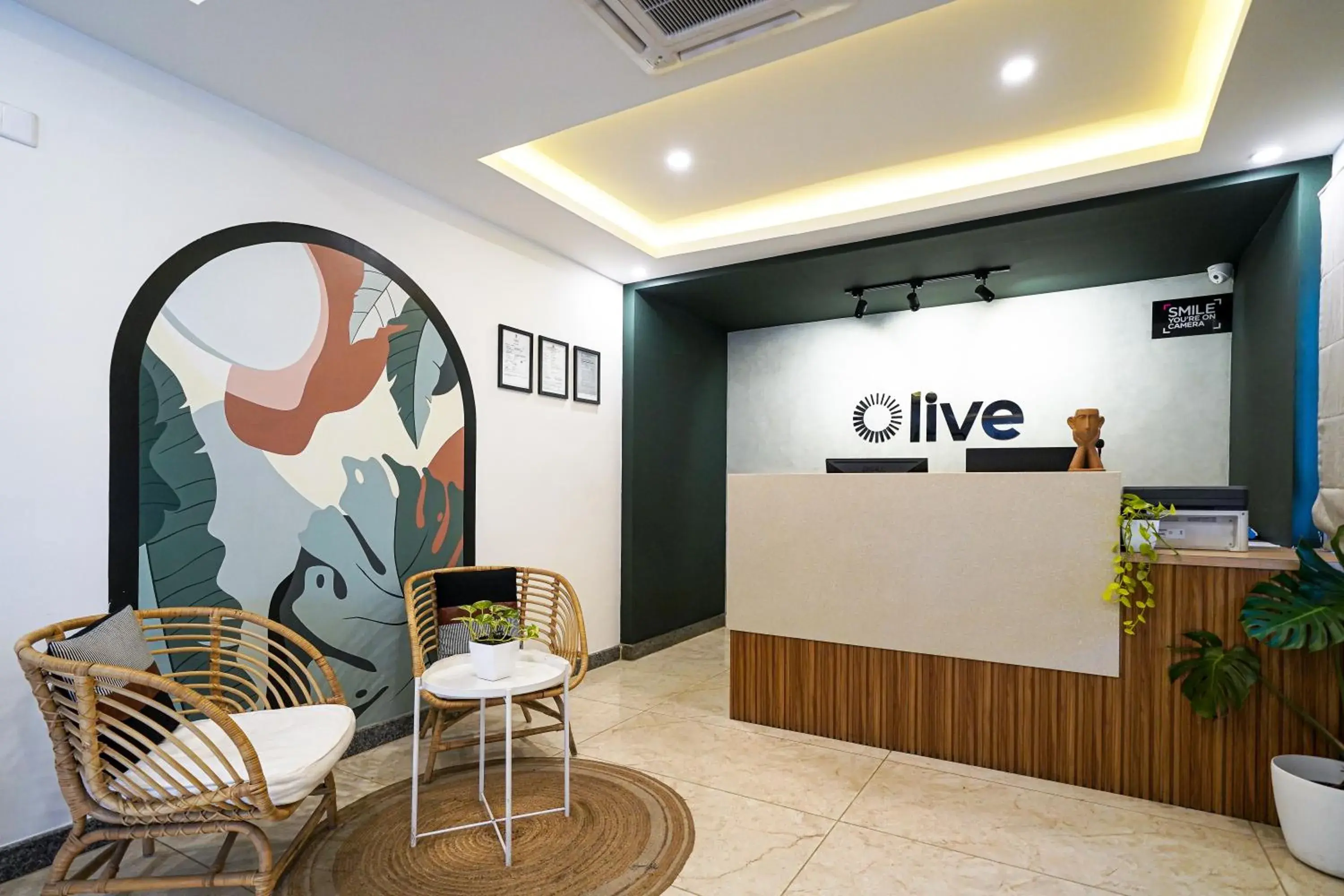 Lobby or reception in Olive Hotel Hebbal by Embassy Group Lobby or reception in Olive Hotel Hebbal by Embassy Group