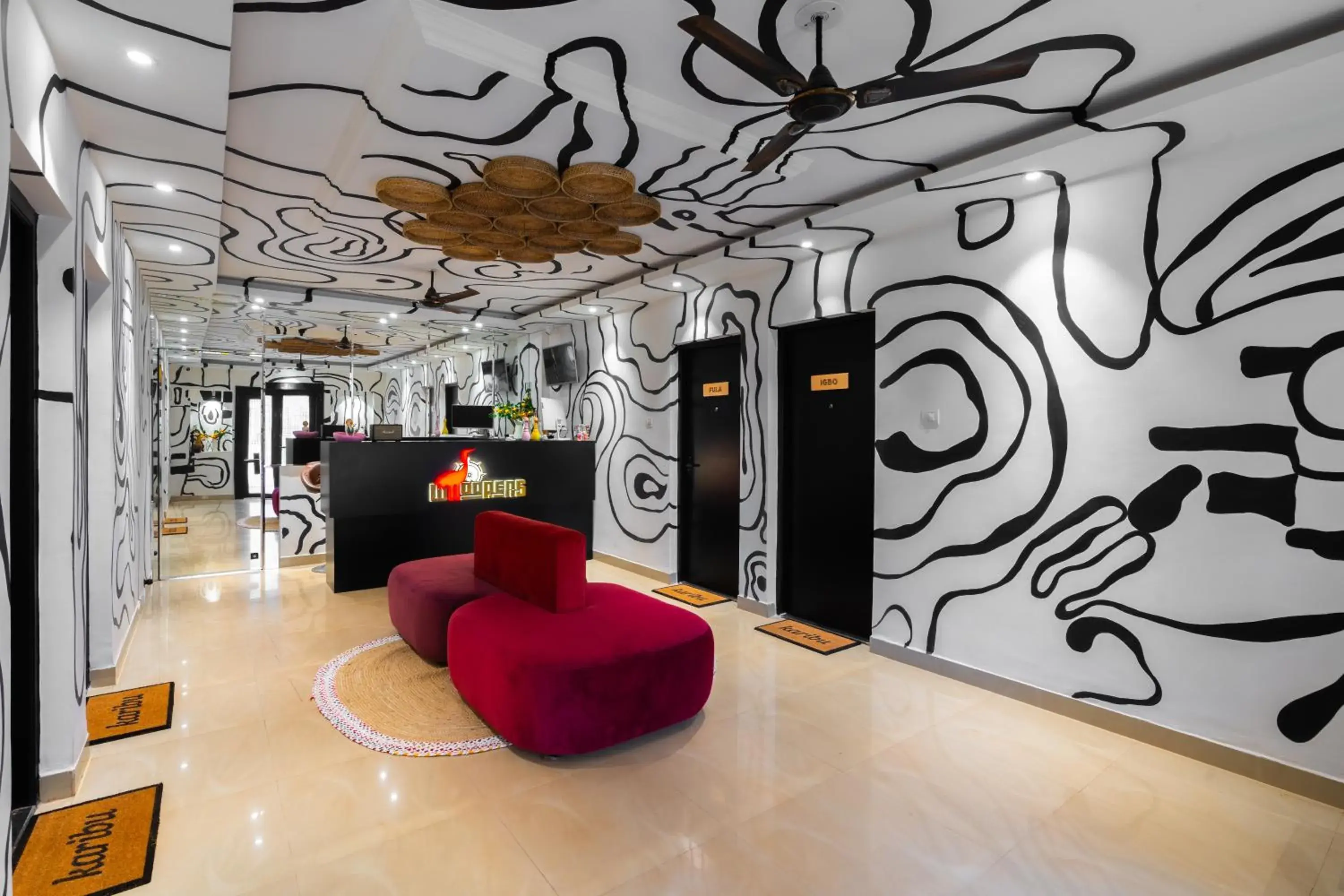 Lobby or reception in Whoopers Boutique Hotel Morjim Lobby or reception in Whoopers Boutique Hotel Morjim