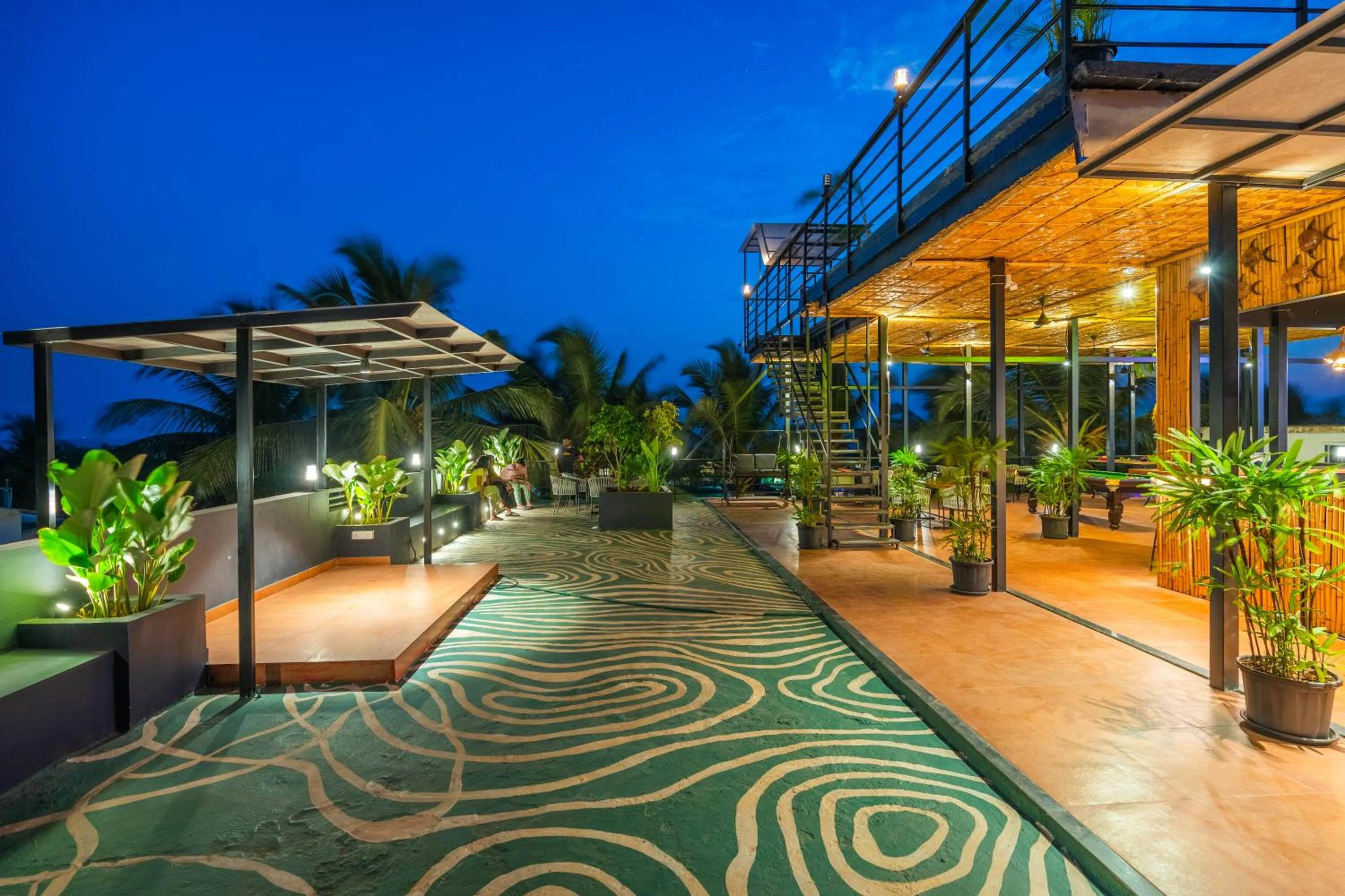 Patio in Whoopers Boutique Hotel Morjim