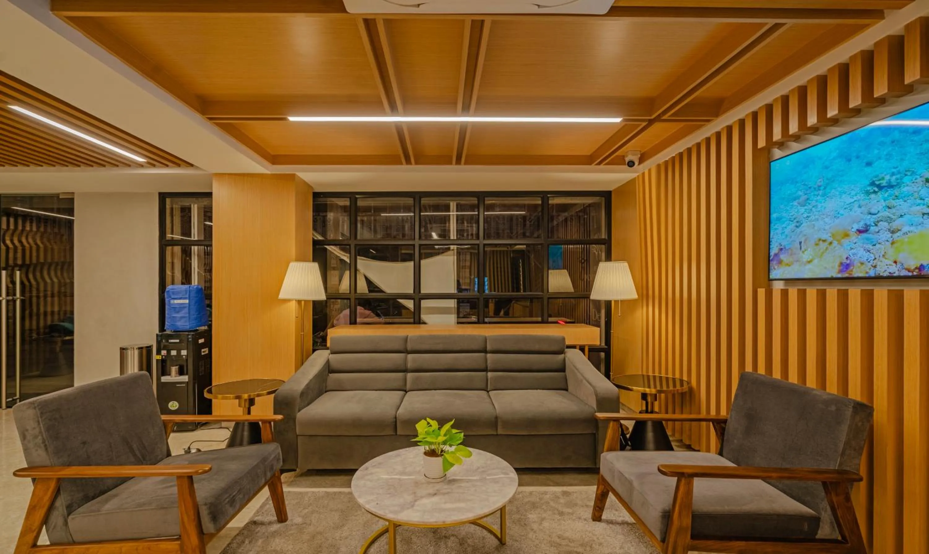 Seating area in Treebo Premium D Consulate