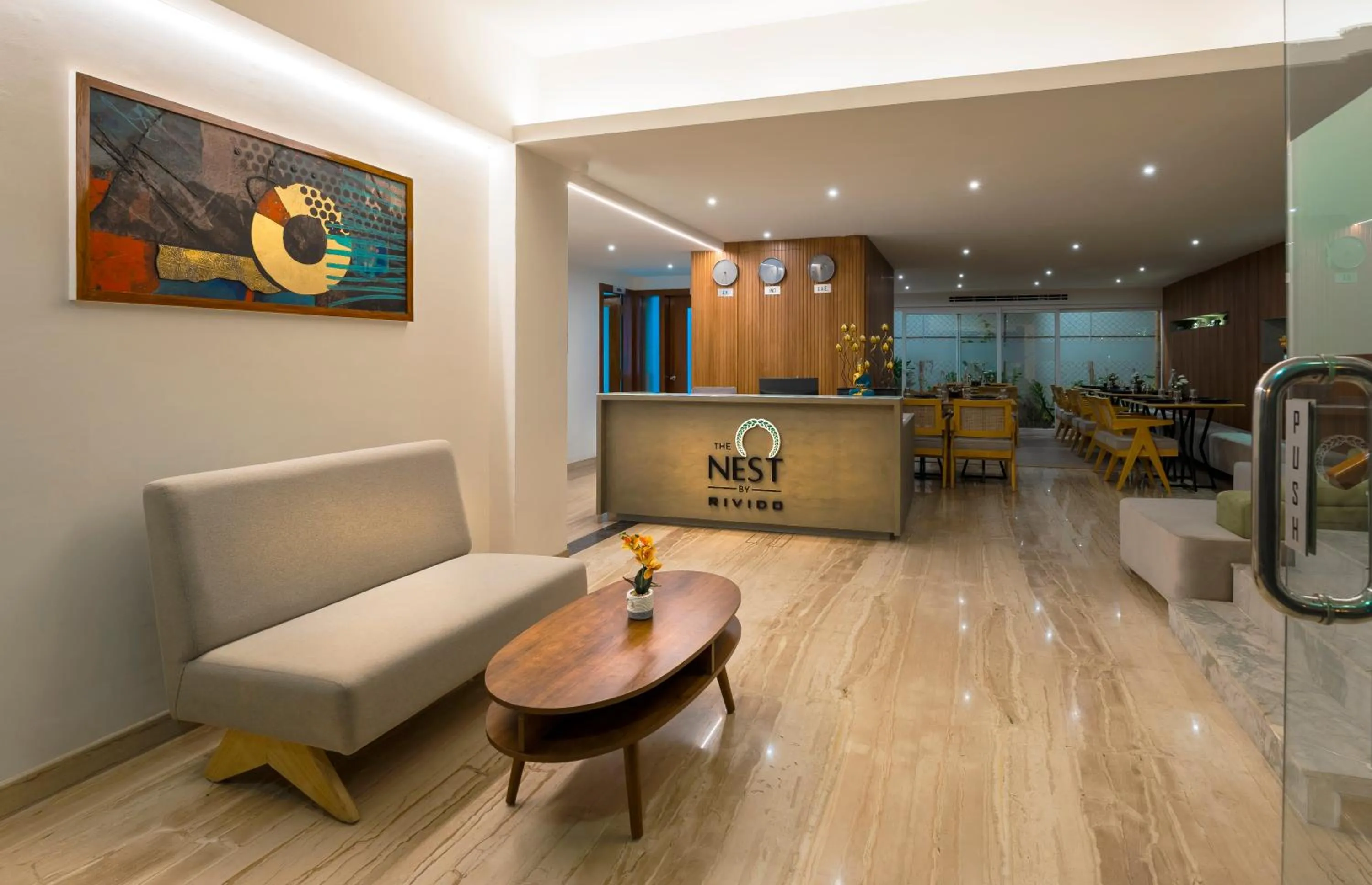 Lobby or reception in Nest By Rivido Apart Hotel, Bannerghatta road