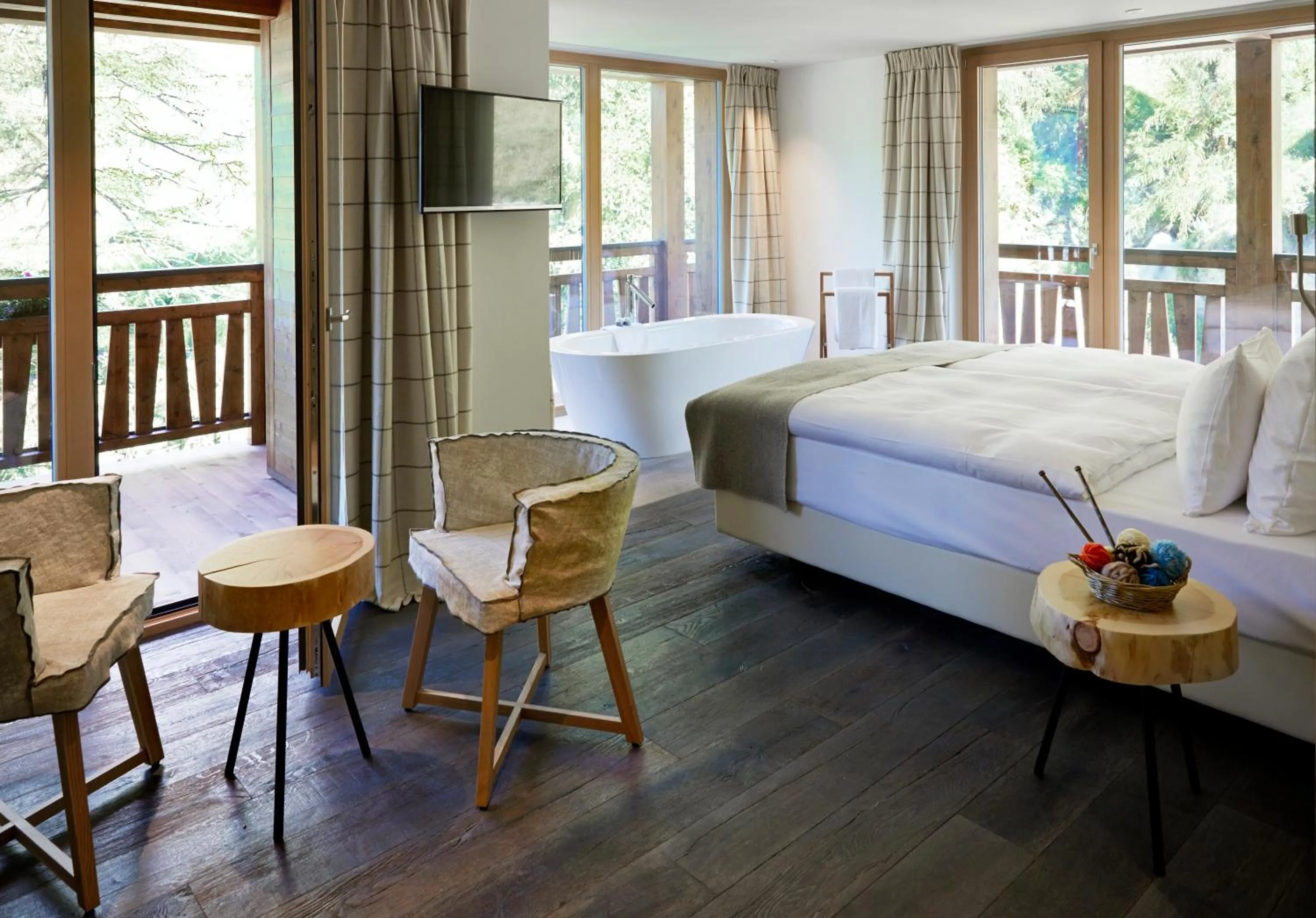 Bed in La Vue Luxury Living Apartments