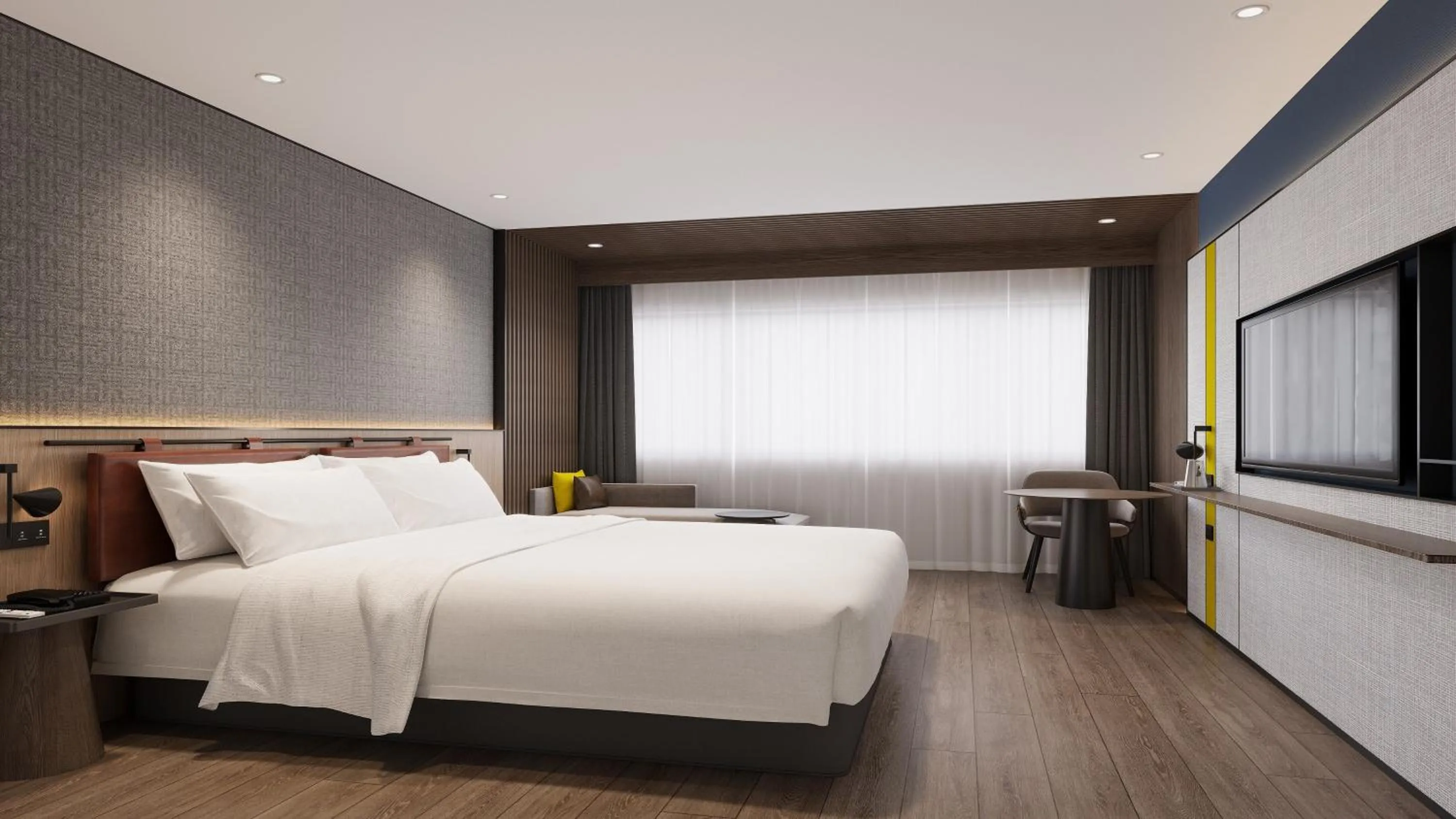 Photo of the whole room, Bed in Holiday Inn Express Shenzhen Futian Center by IHG