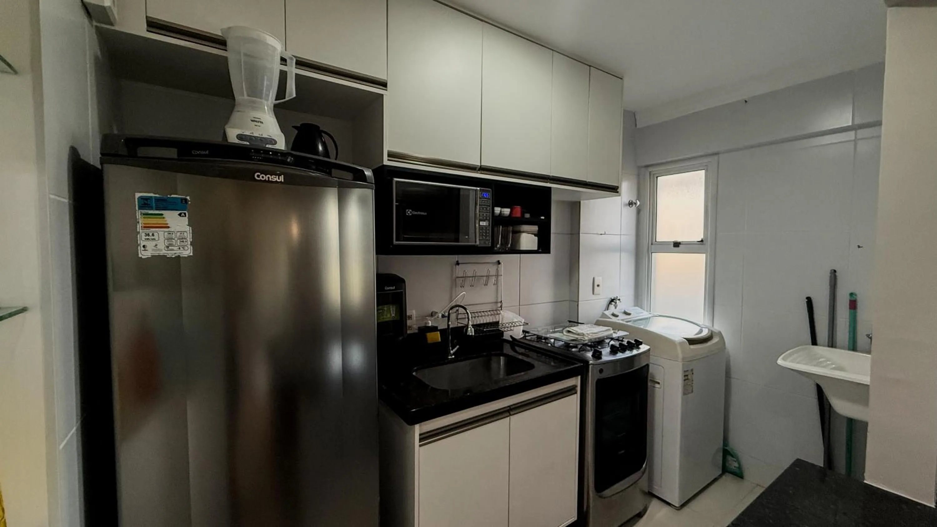 Kitchen or kitchenette in Condomínio de Luxo a Beira Mar!