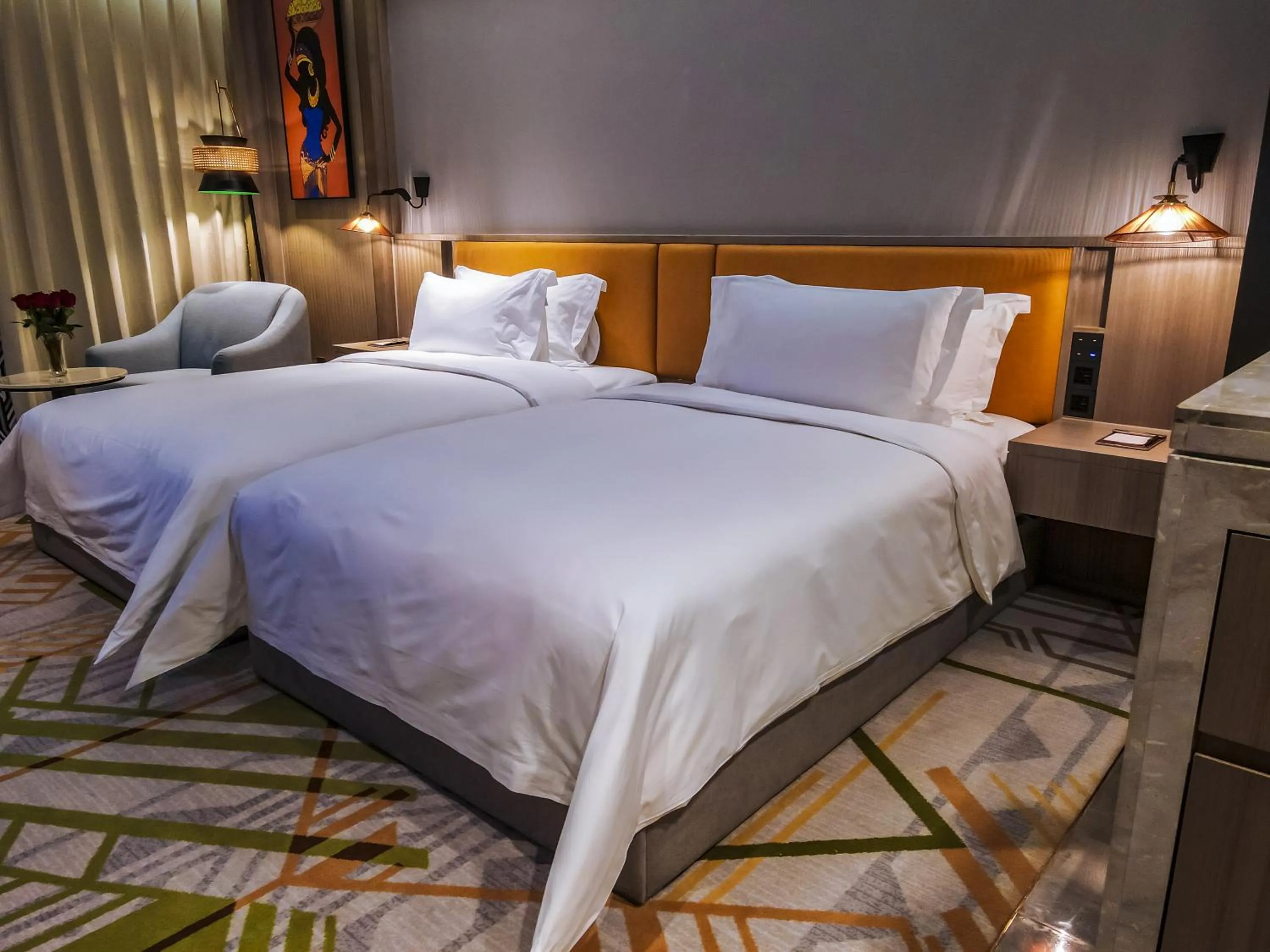 Bed in Argyle Grand Hotel Nairobi Airport