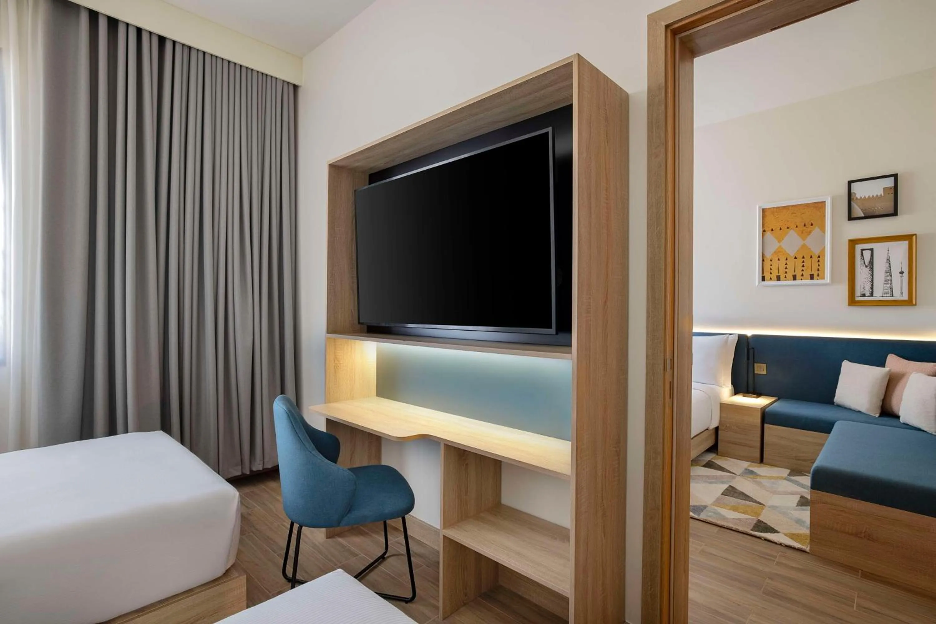 Bedroom, Bed in Hampton by Hilton Sharma NEOM Community 1