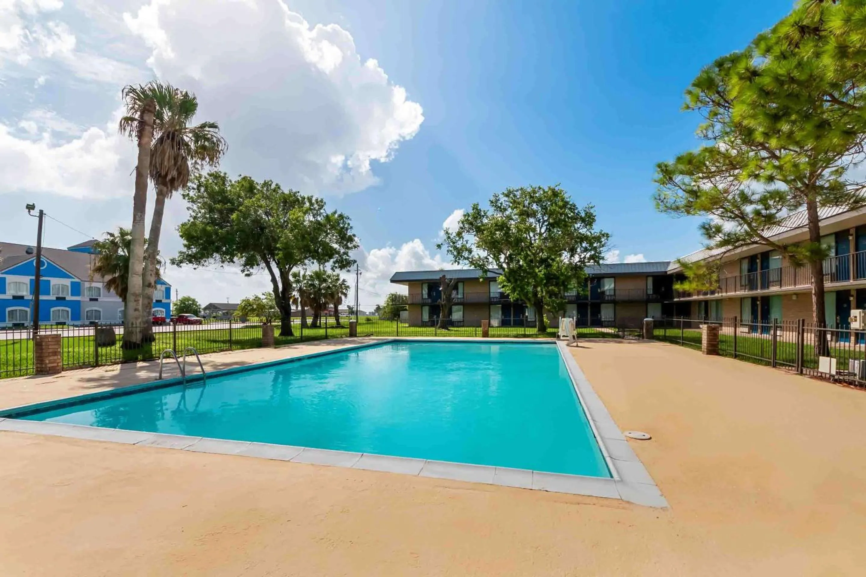Pool view in Studio 6 Port Lavaca, TX