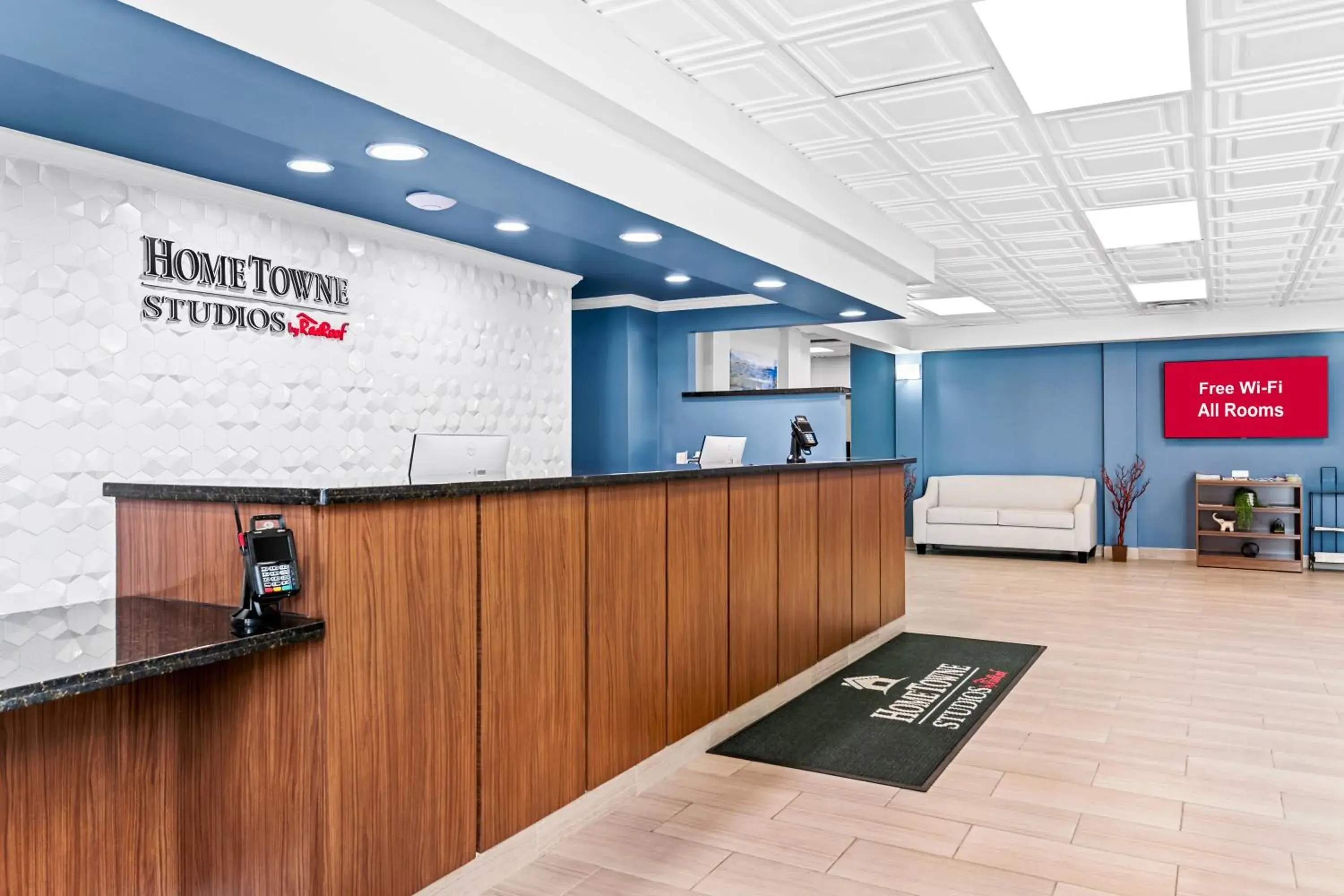 Lobby or reception in HomeTowne Studios by Red Roof & Conference Center Cortland Lobby or reception in HomeTowne Studios by Red Roof & Conference Center Cortland
