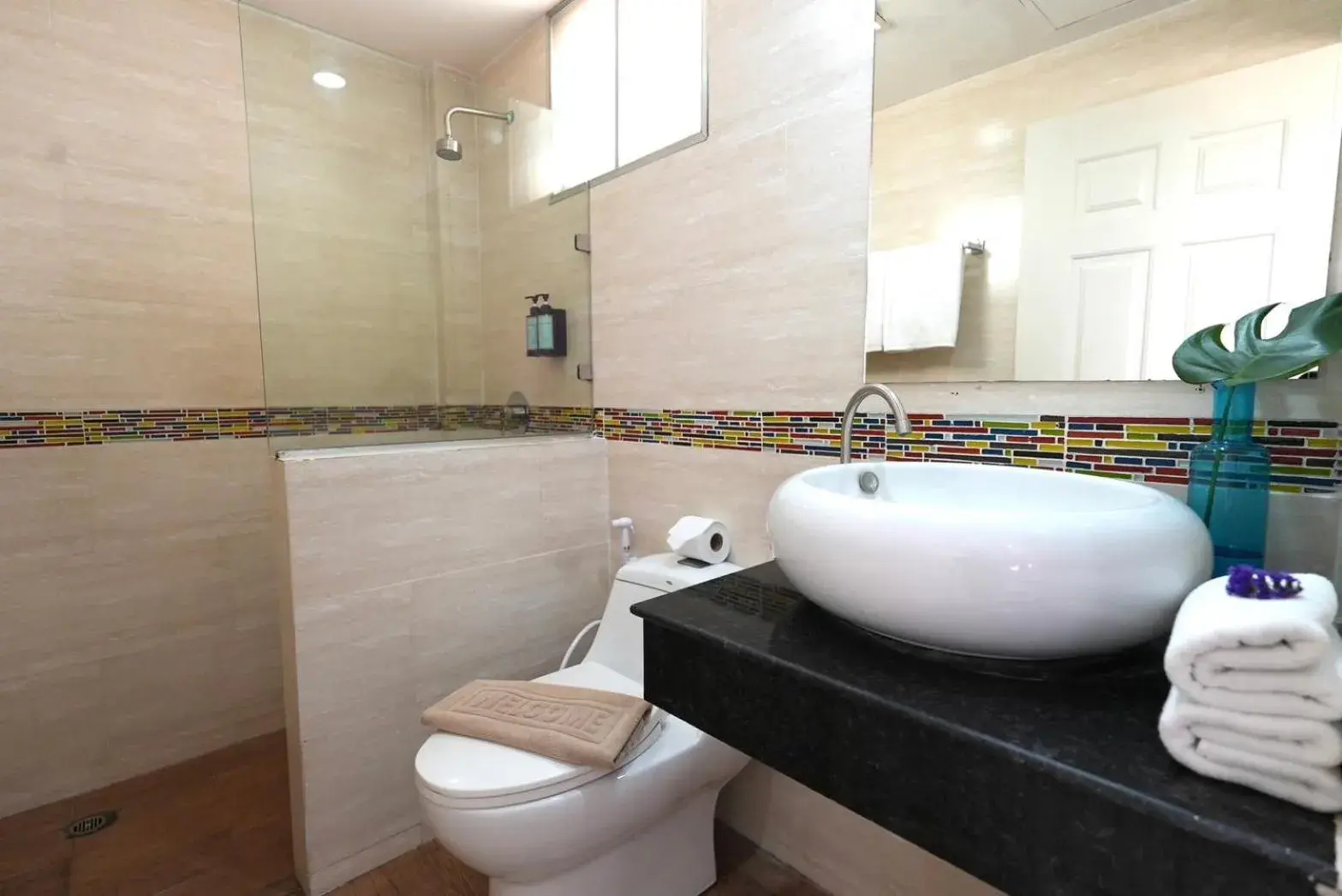 Bathroom in LOVE beach club Koh Samui Bathroom in LOVE beach club Koh Samui