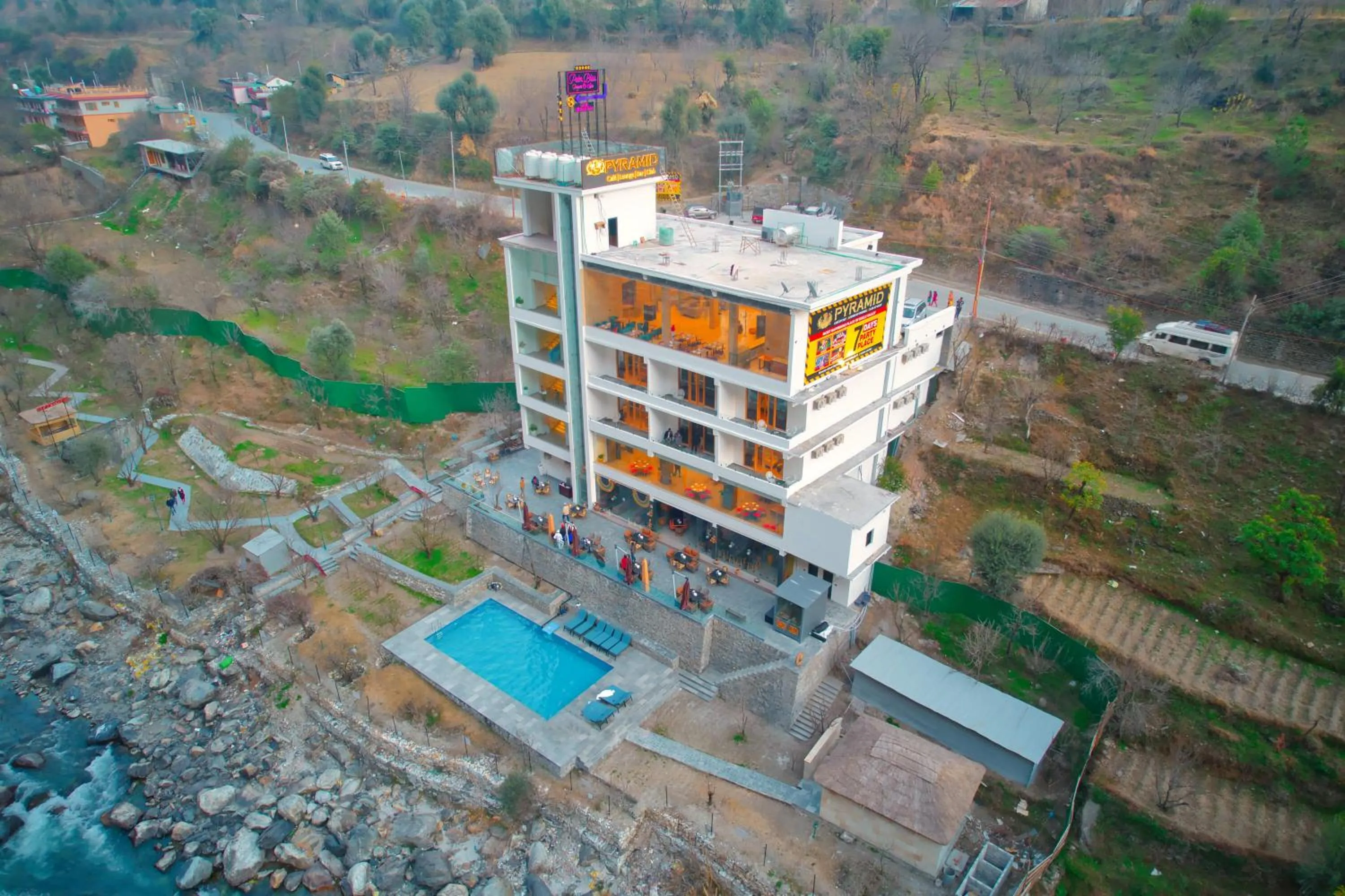 Property building in Echor Palm Bliss Riverside Resort & Spa Kasol