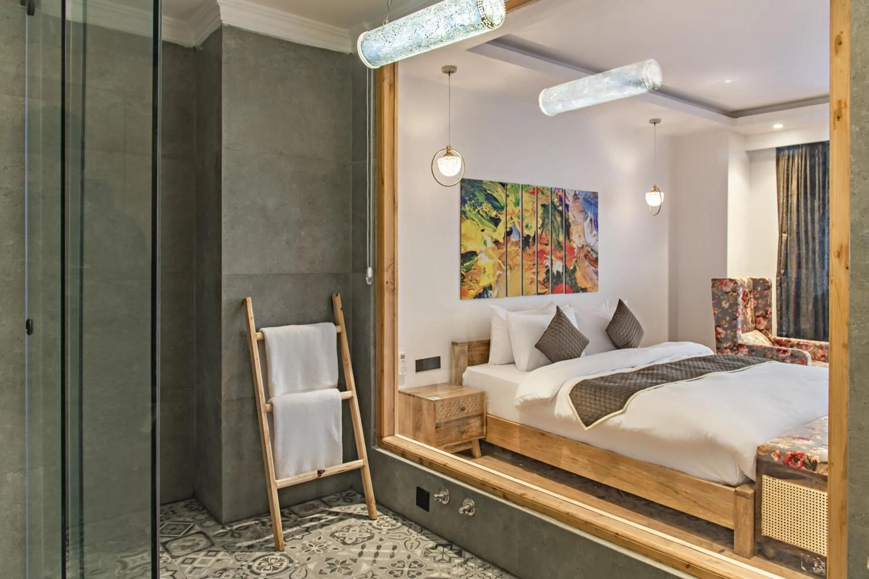 Bedroom, Bed in Echor Palm Bliss Riverside Resort & Spa Kasol