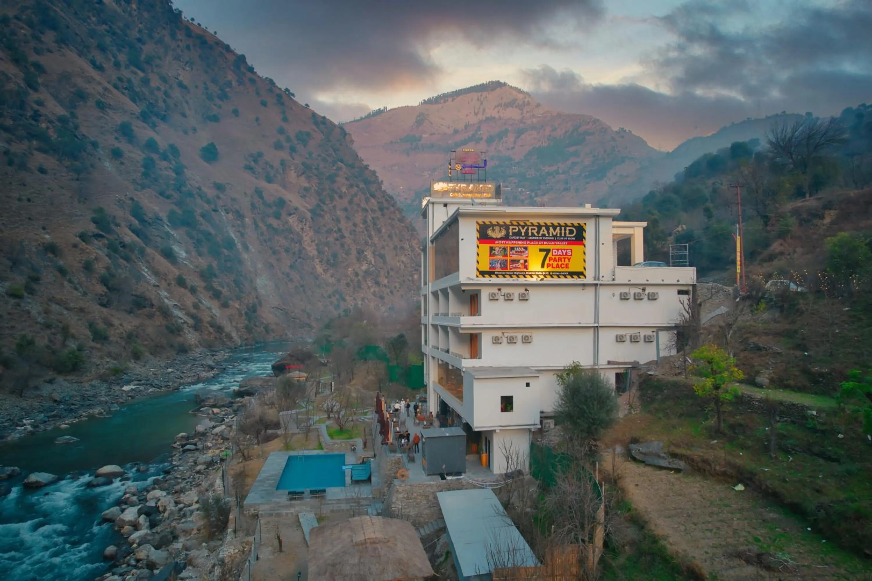 Property building in Echor Palm Bliss Riverside Resort & Spa Kasol