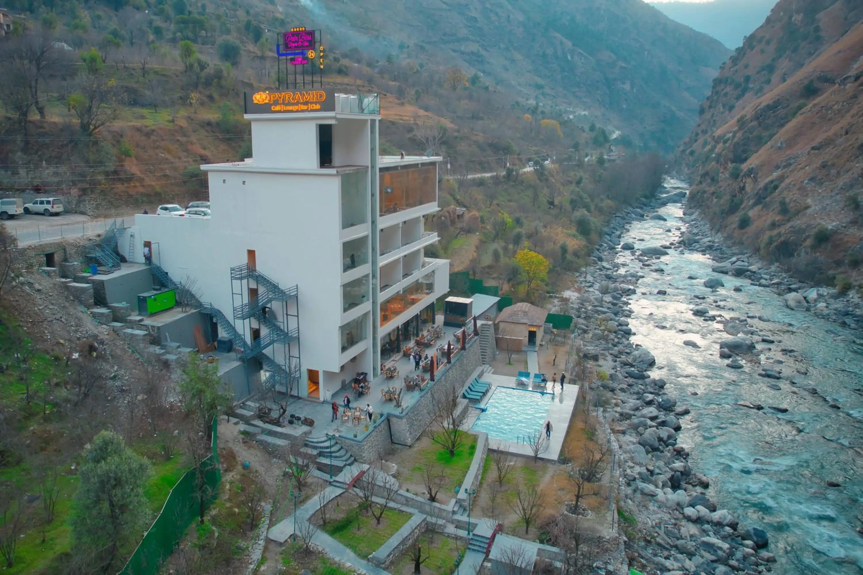 Property building in Echor Palm Bliss Riverside Resort & Spa Kasol