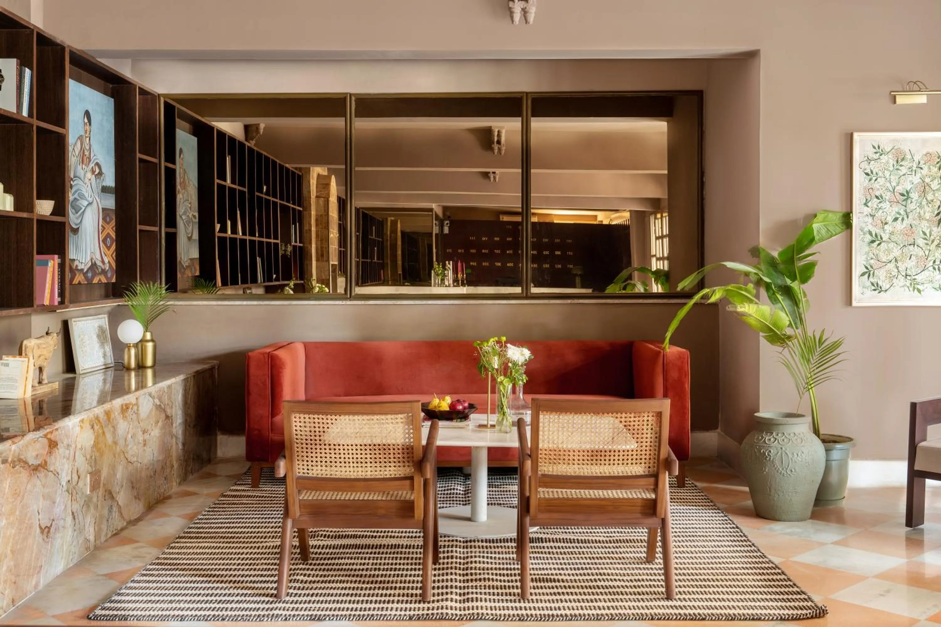 Seating area in Manuscript - Jhilwara Haveli