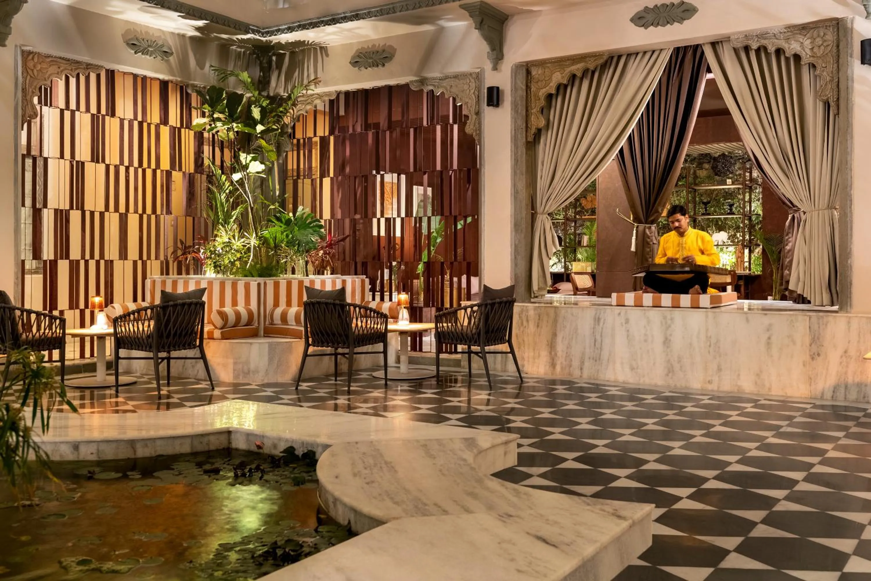 Seating area in Manuscript - Jhilwara Haveli