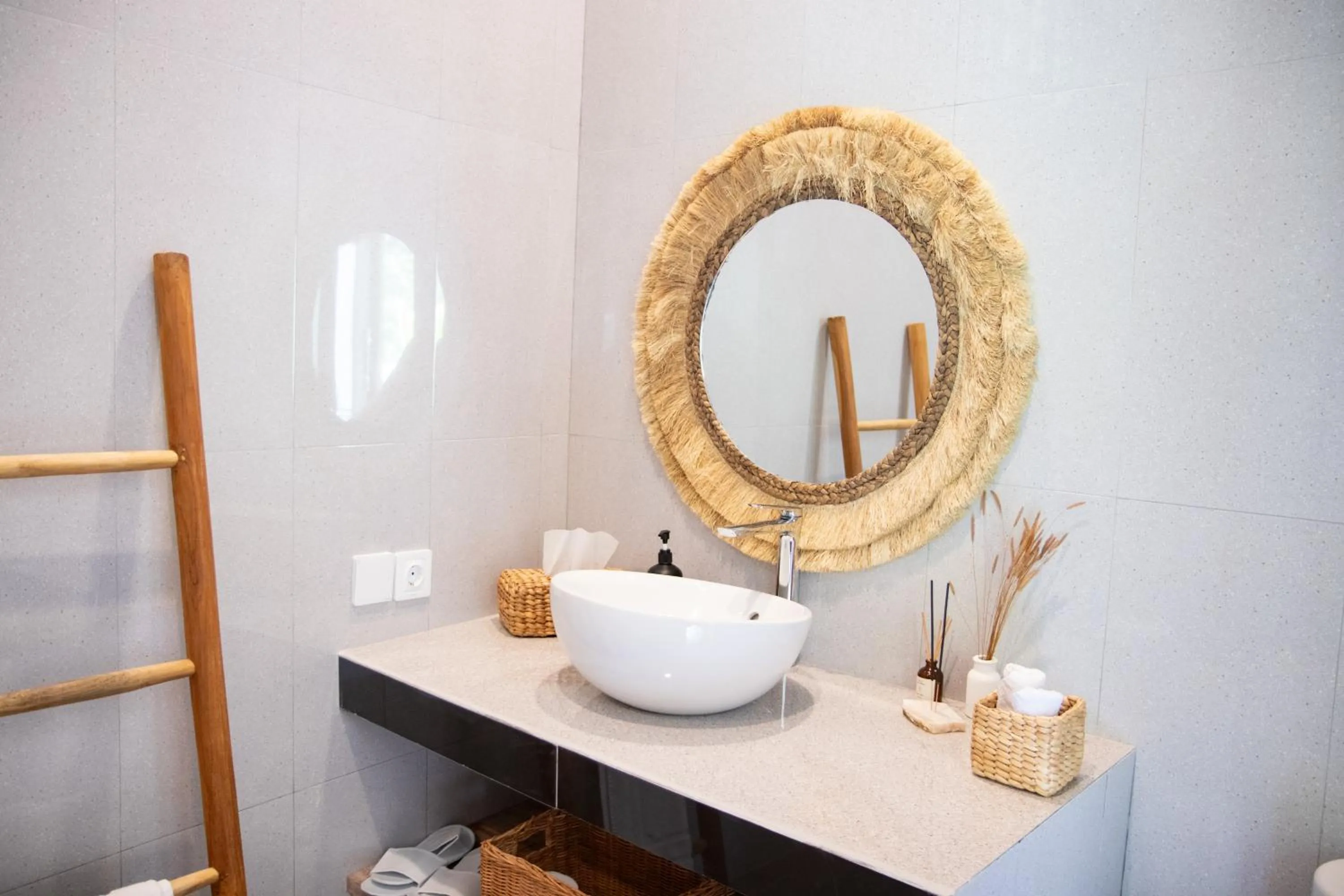 Bathroom in Umalas Jungle Villa- Amazing View Huge Pool Stay in Canggu