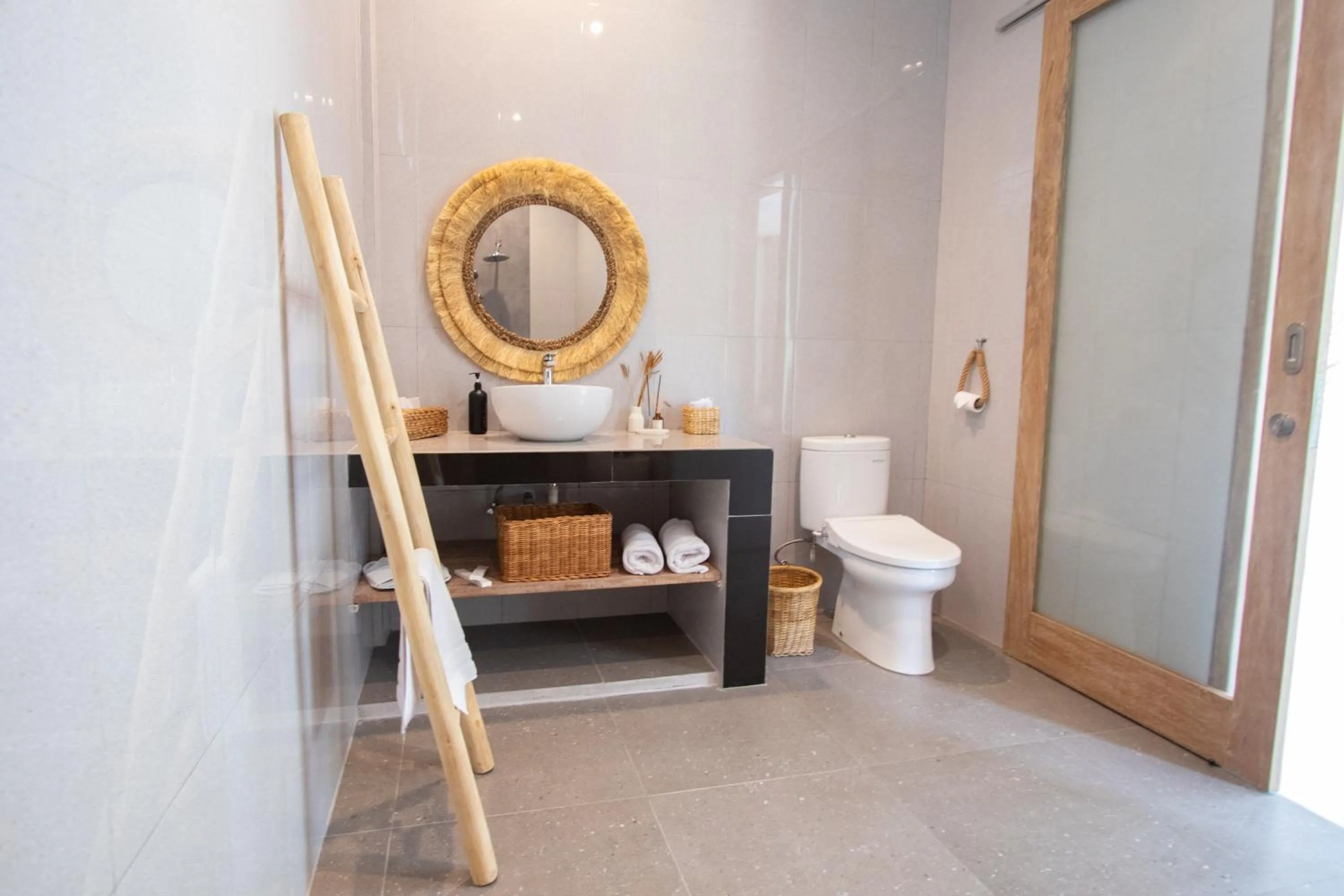 Bathroom in Umalas Jungle Villa- Amazing View Huge Pool Stay in Canggu