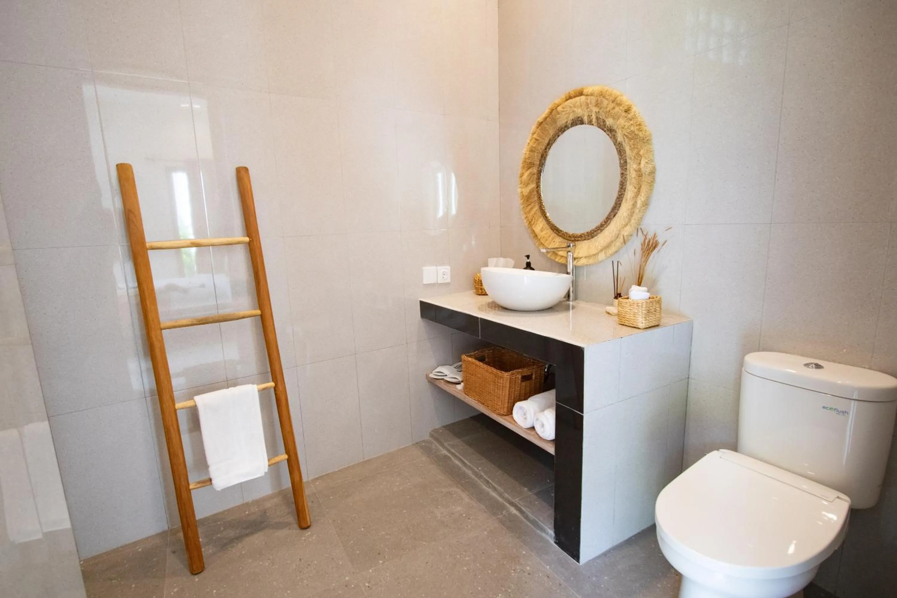 Bathroom in Umalas Jungle Villa- Amazing View Huge Pool Stay in Canggu